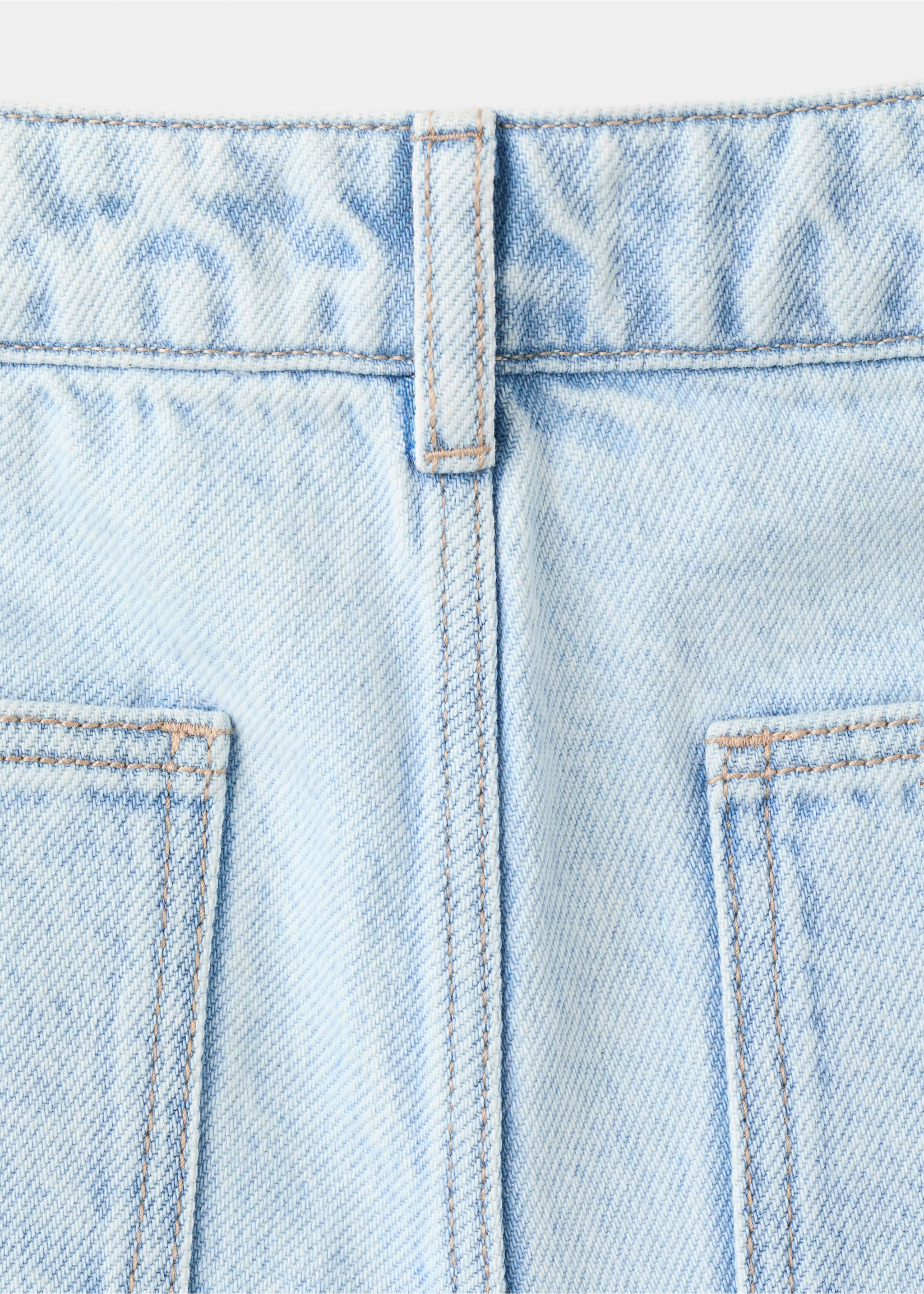 Denim cargo shorts - Details of the article 0, Light Blue. Ref: 27017912-00.