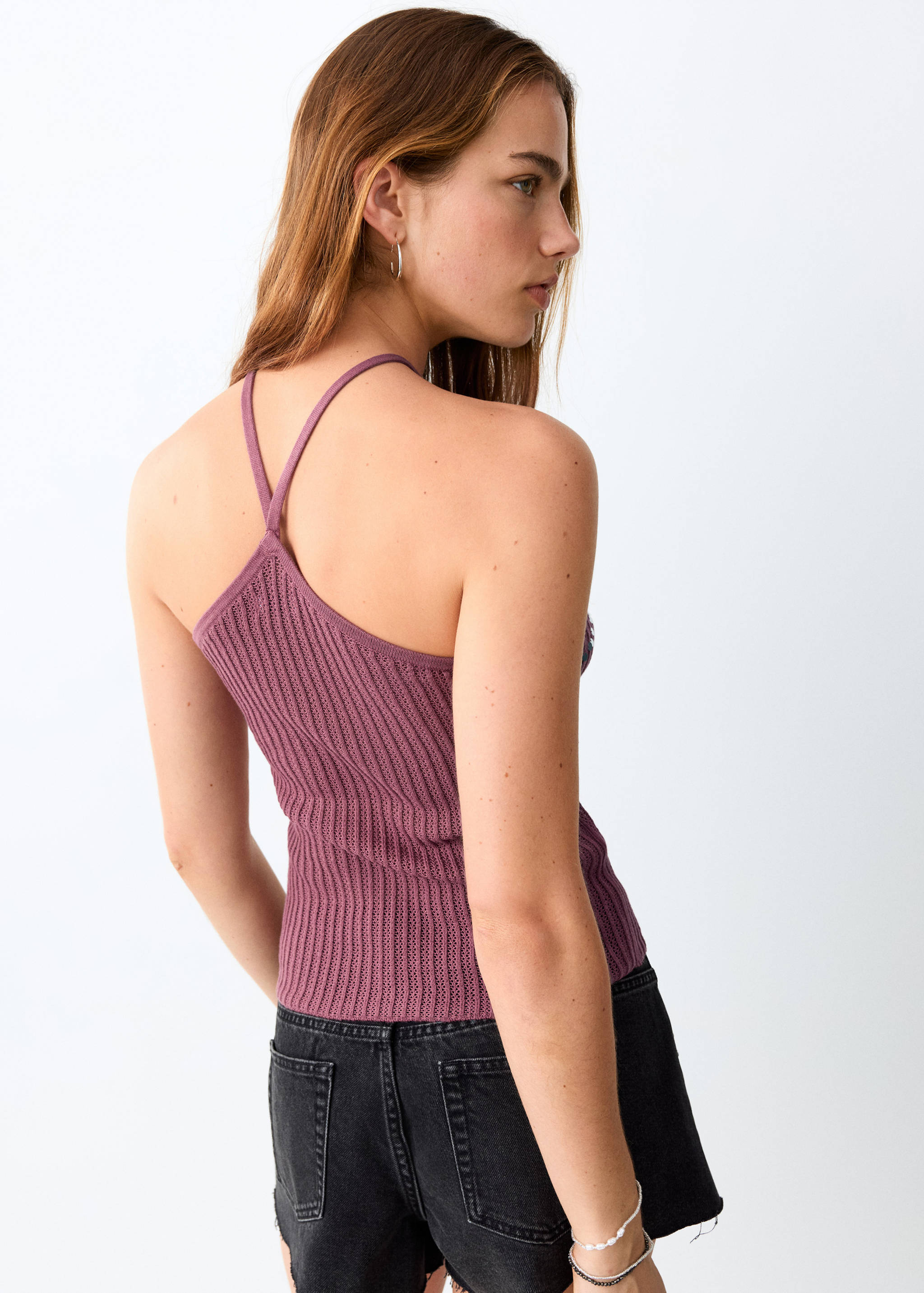 Sequined halter top - Reverse of the article