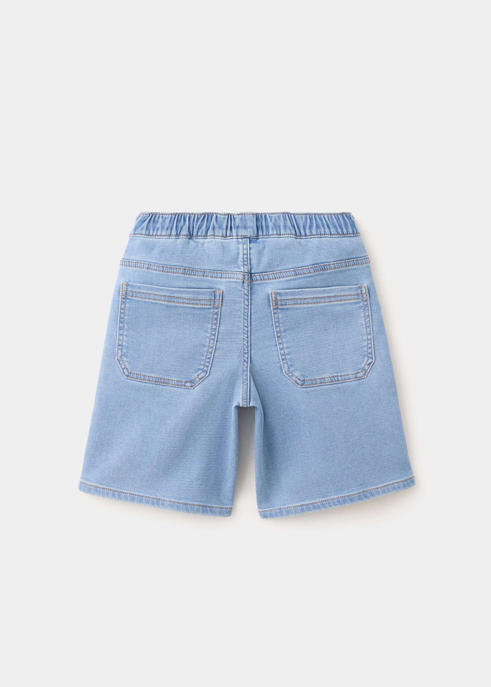Bermuda en denim à taille élastique - Verso de l’article