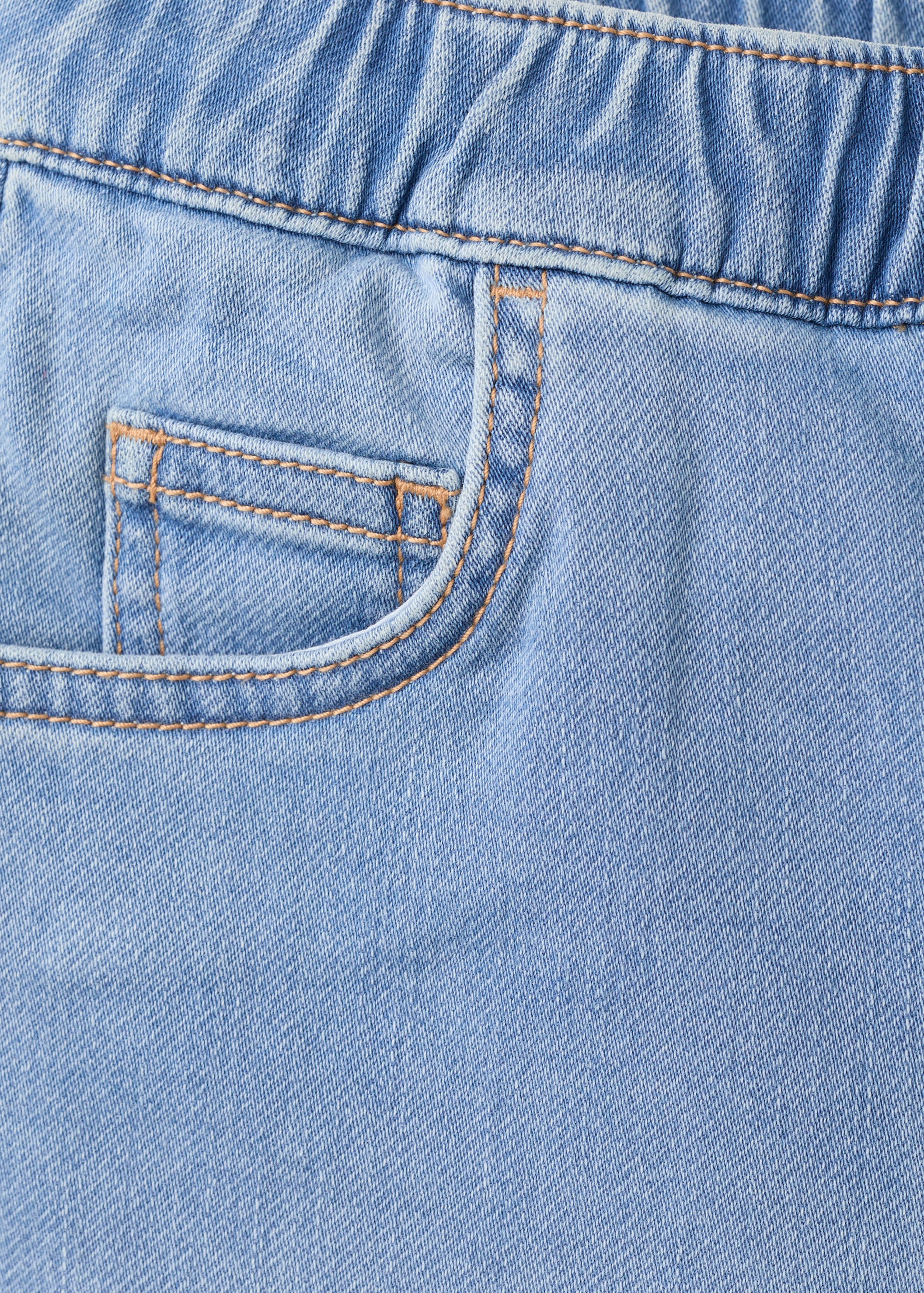 Bermuda en denim à taille élastique - Détail de l'article 0