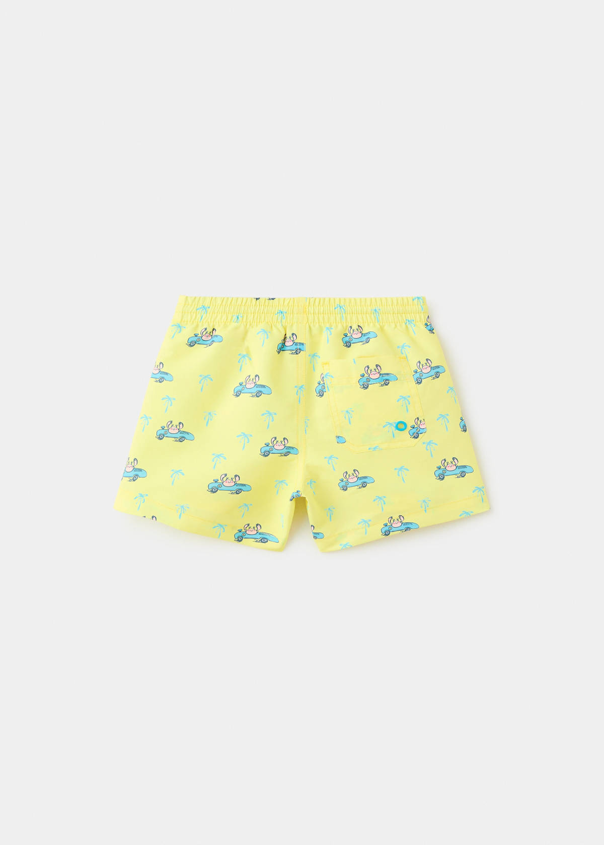 Crab-print swimsuit — Pastel Yellow