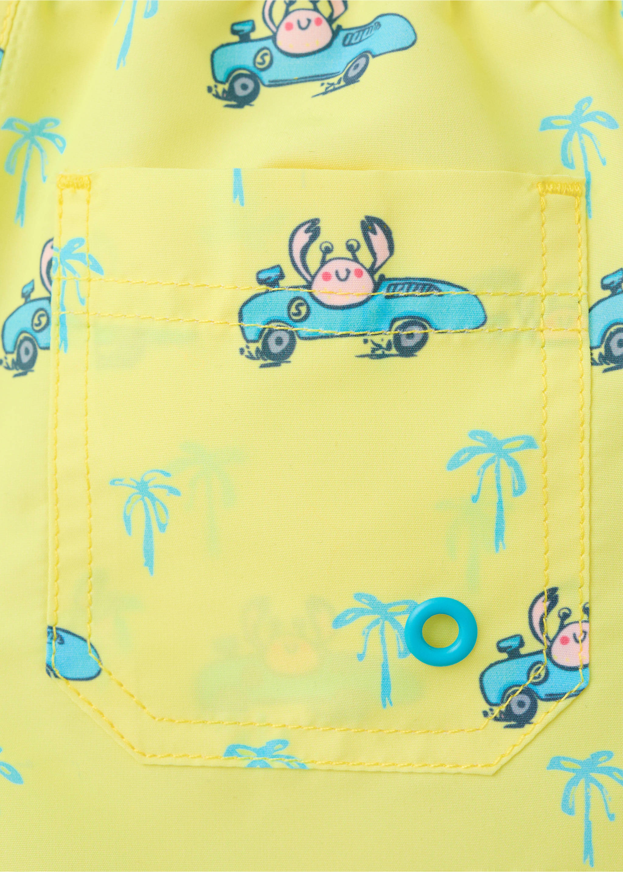 Bañador estampado cangrejos - Detalle del artículo 0, Amarillo pastel. Ref: 27017917-00.