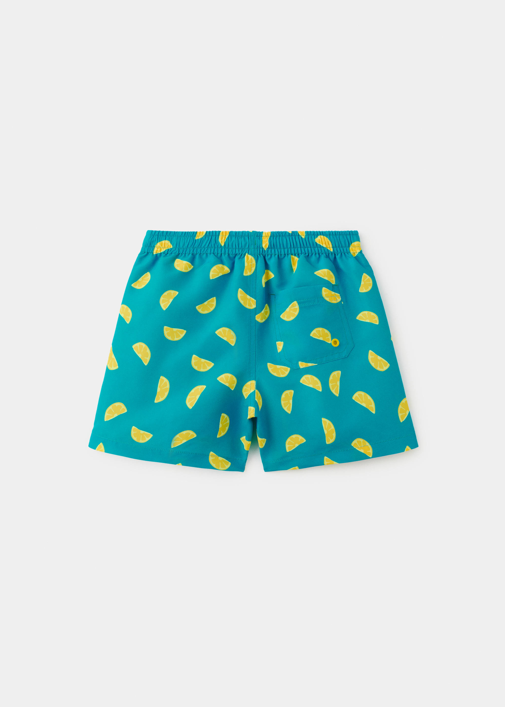 Lemon-print swimming trunks - Reverse of the article