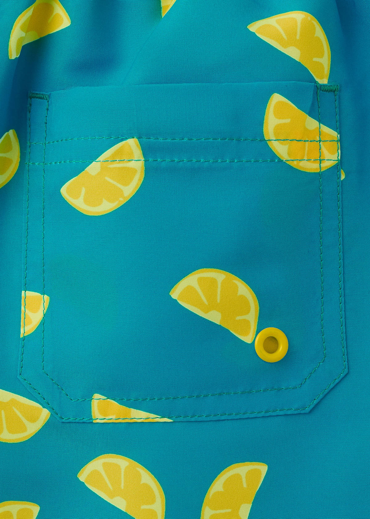 Lemon-print swimming trunks — Blue