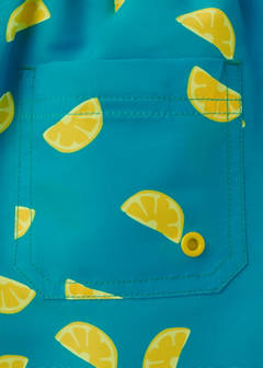 Lemon-print swimming trunks — Blue 6