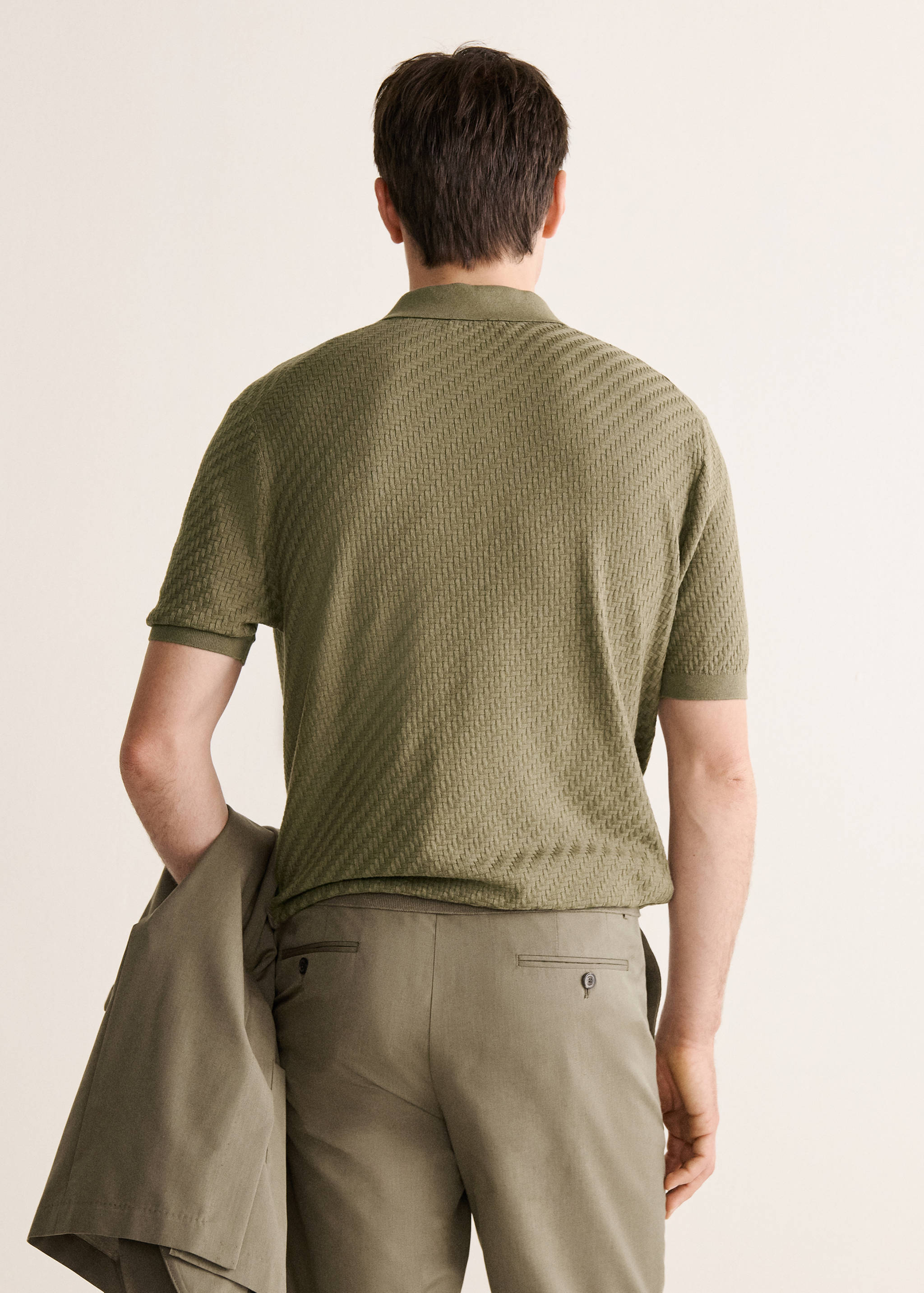 Polo punto fino estructura - Reverso del artículo