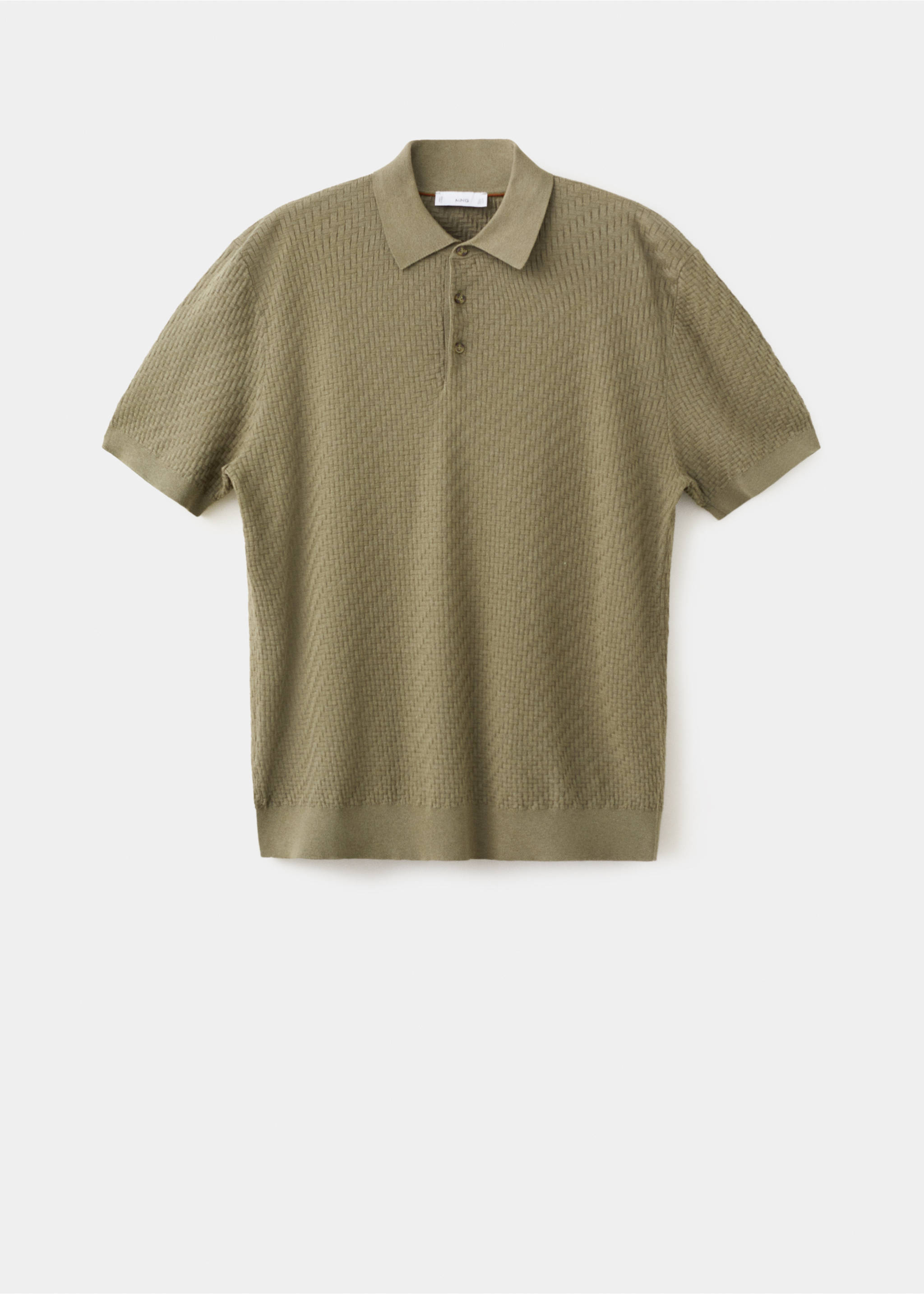 Polo punto fino trenzado - Artículo sin modelo, Khaki. Ref: 27017920-00.