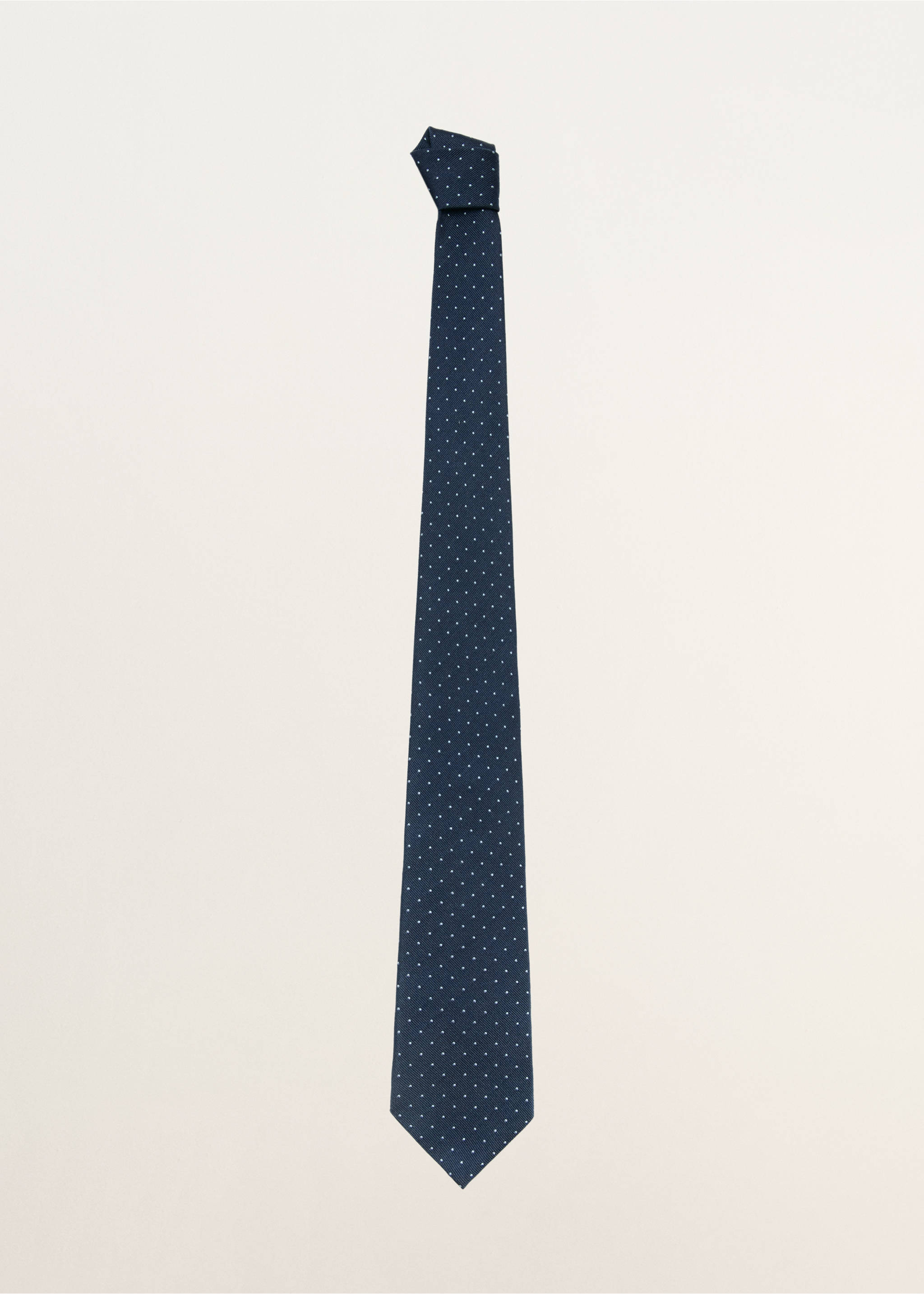 100% silk patterned tie - Article without model, Navy. Ref: 27017922-00.