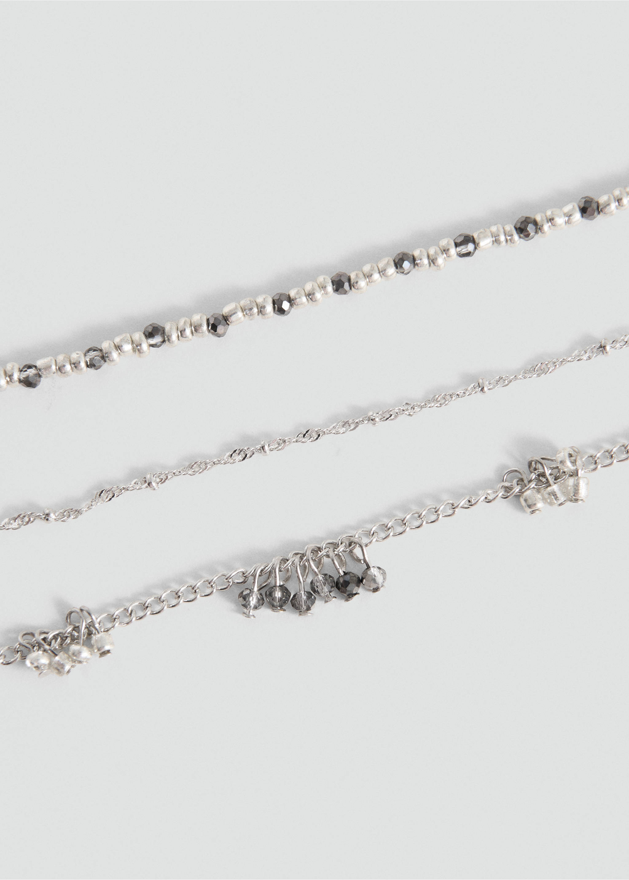 Multiple pendant necklace - Medium plane, Silver. Ref: 27017924-00.