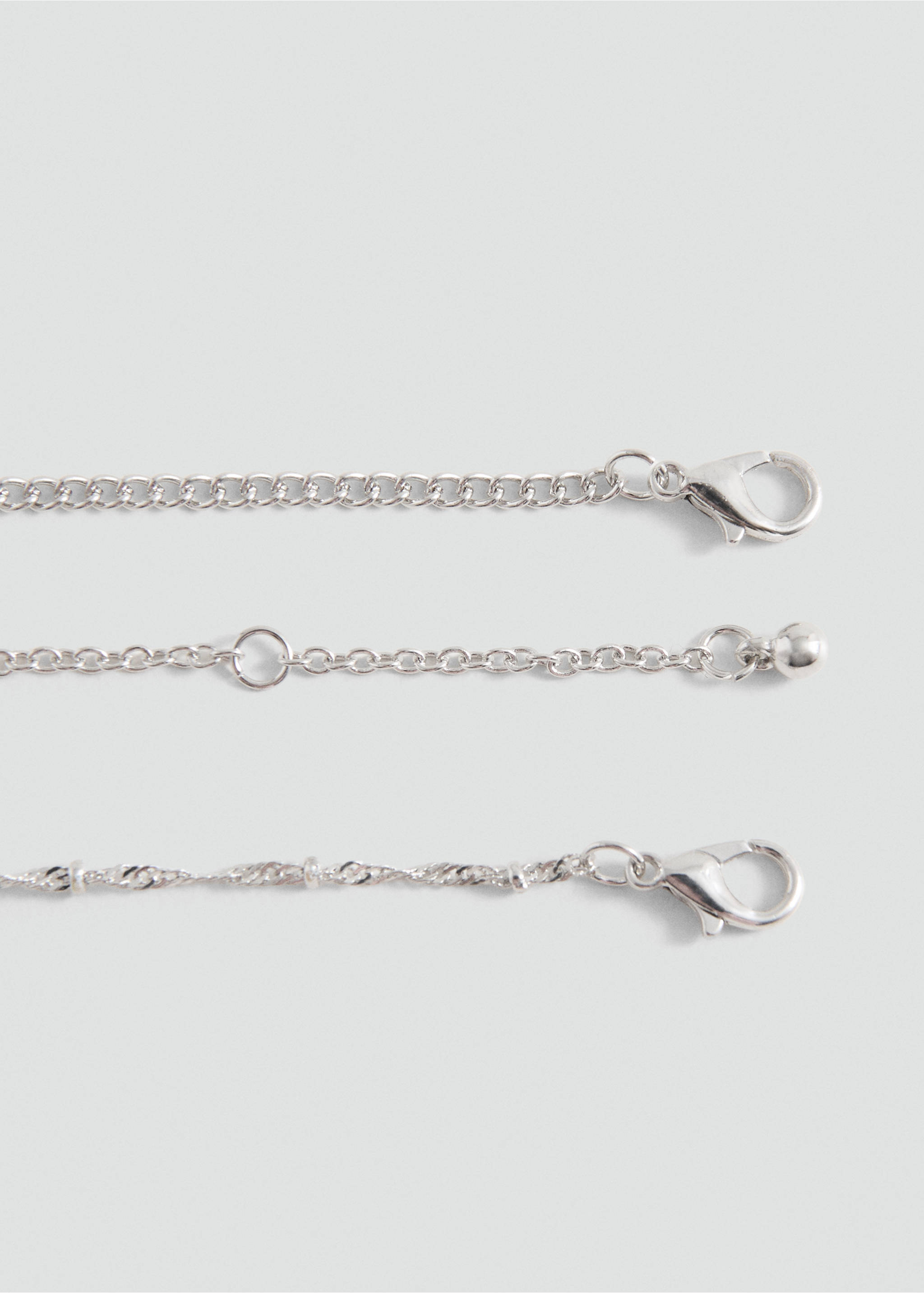 Multiple pendant necklace - Details of the article 1, Silver. Ref: 27017924-00.