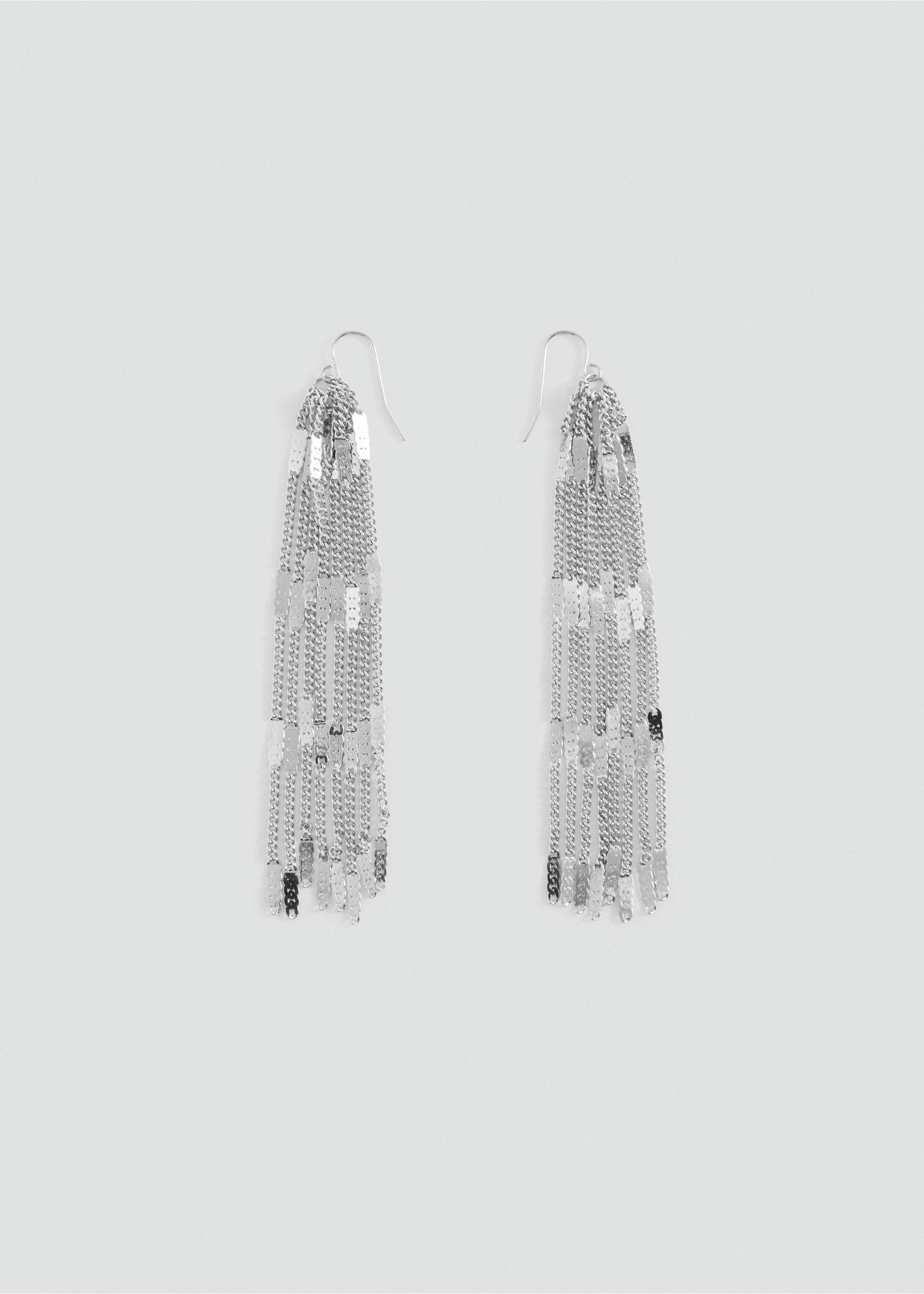 Long cascade-effect earrings - Article without model, Silver. Ref: 27017926-00.