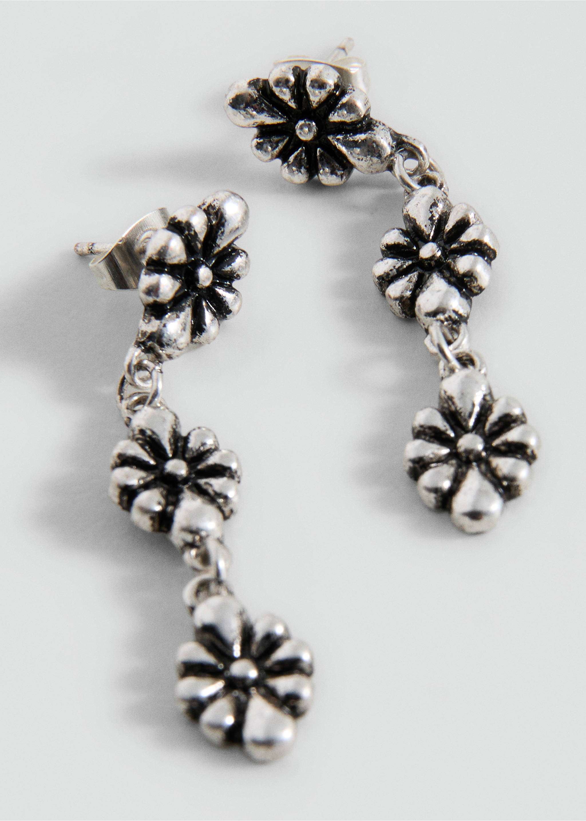 أقراط أزهار طويلة - رؤية وسط, فضي. Ref: 27017927-00.