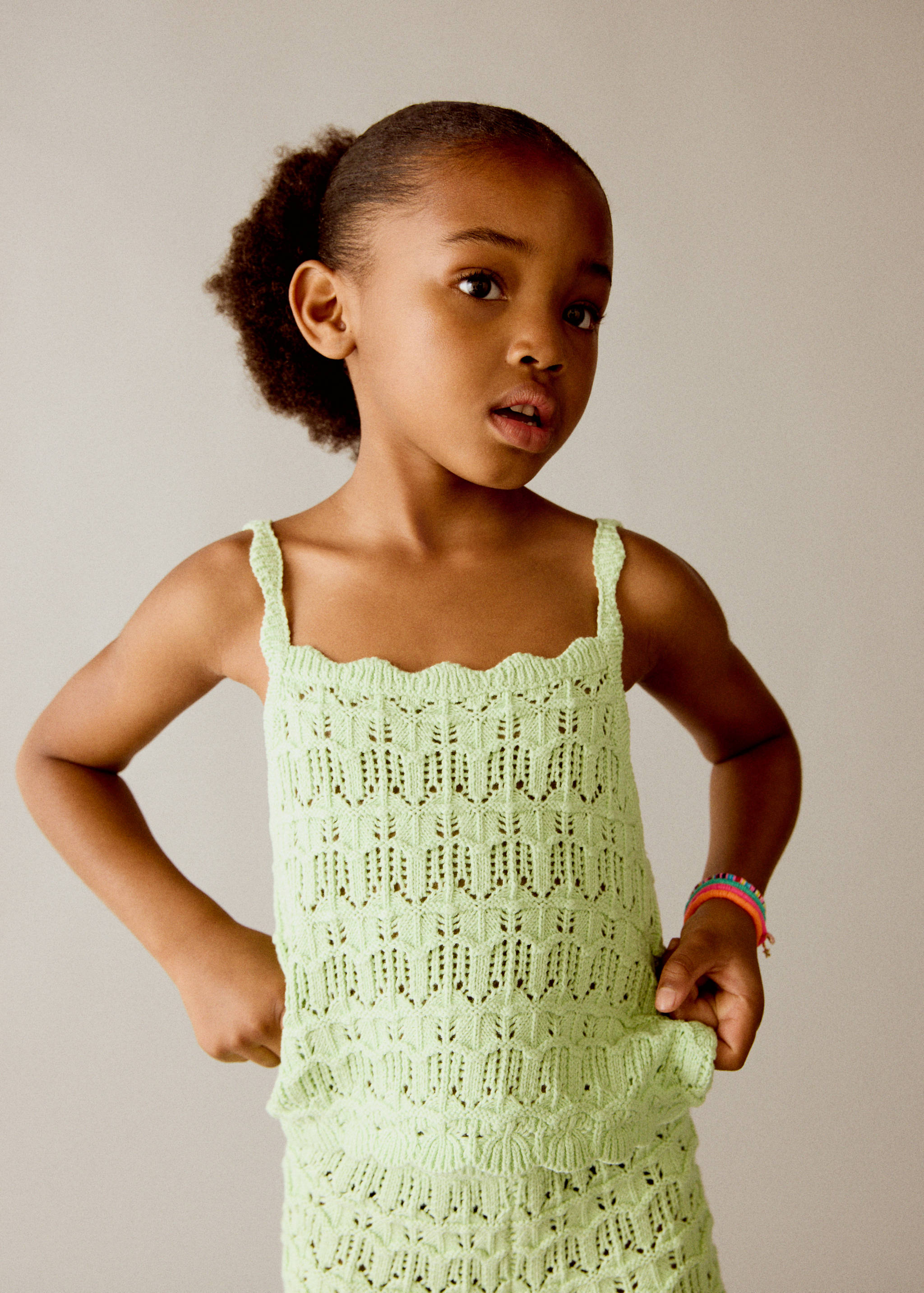 Crochet knitted top - General plane