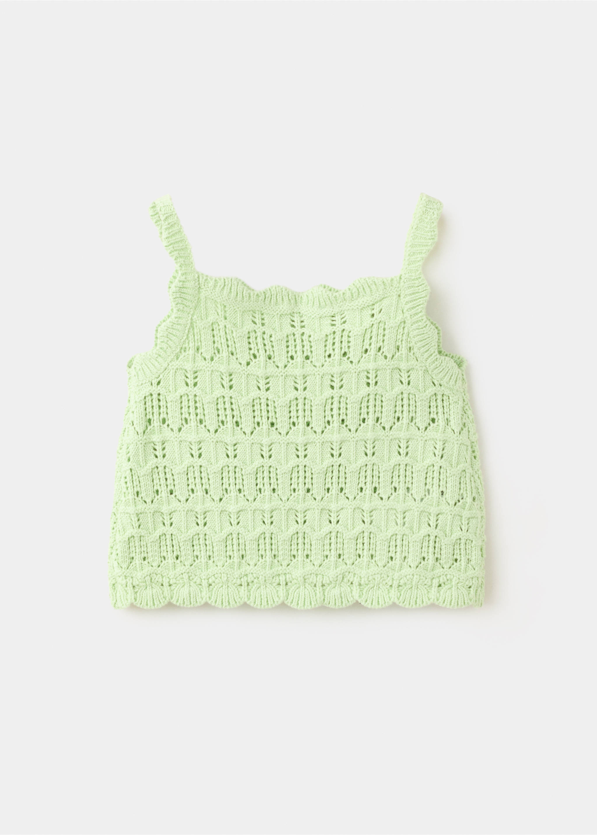 Crochet knitted top - Reverse of the article, Green Apple. Ref: 27017928-00.