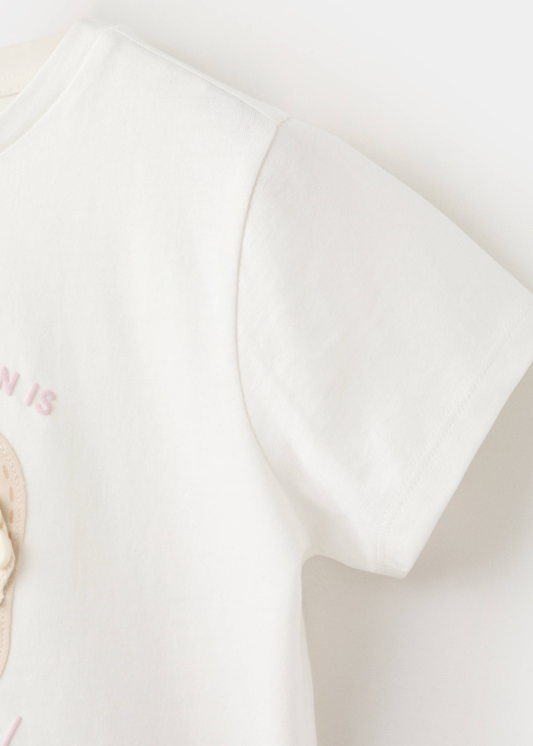 Cotton T-shirt with shell detail - Details of the article 0