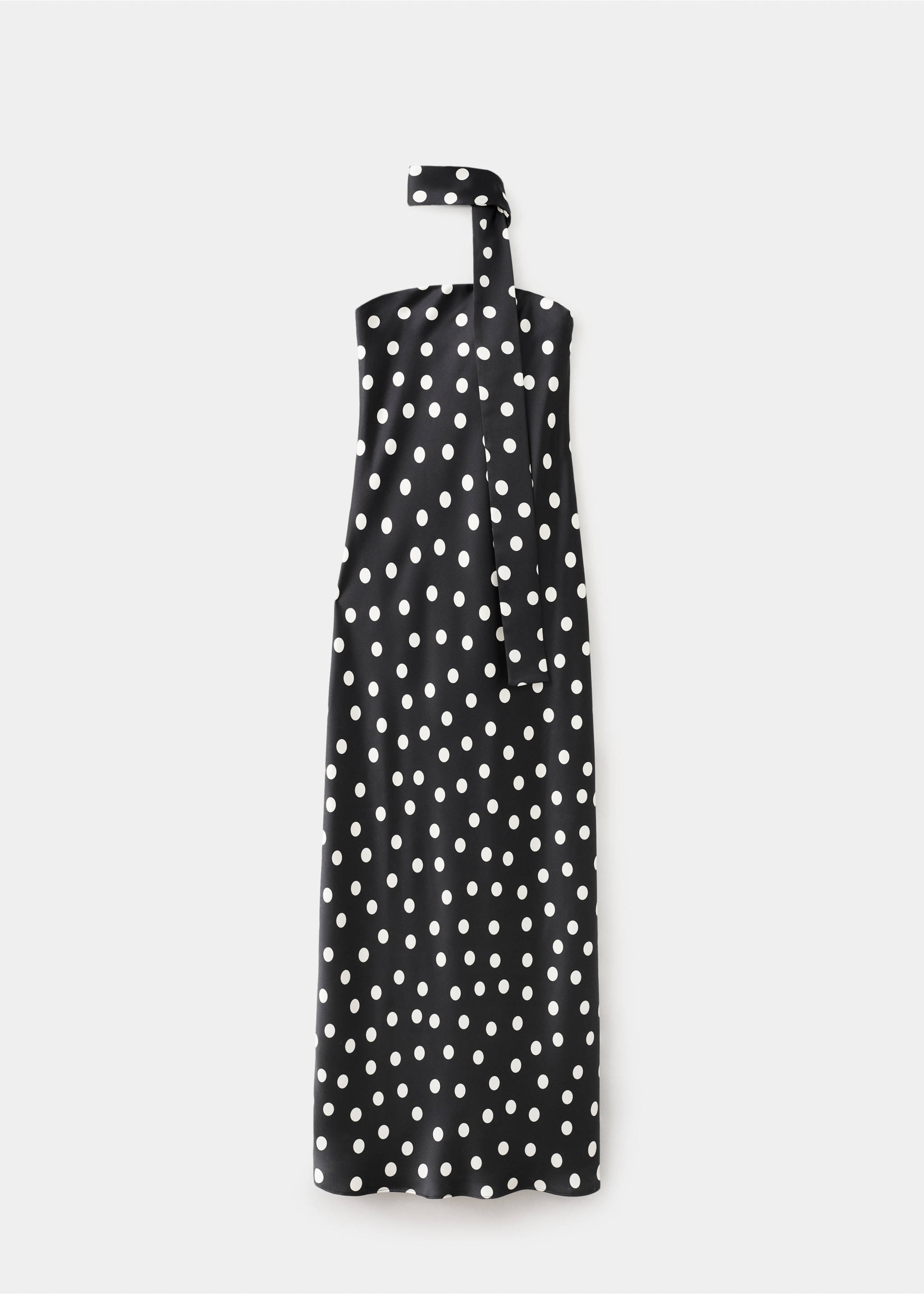 Polka dot dress with foulard detail - Article without model, Black. Ref: 27017930-00.