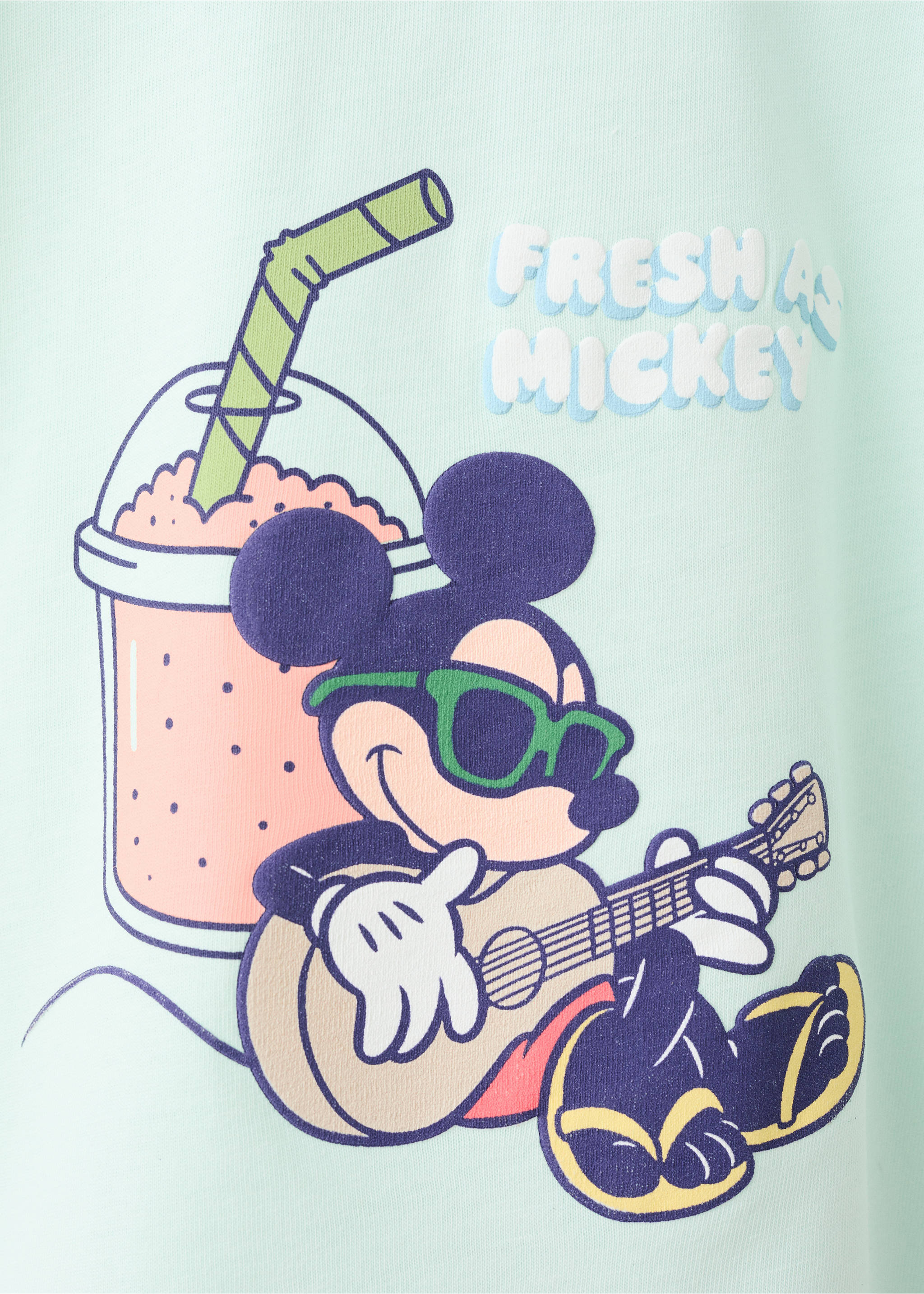 Mickey Mouse cotton t-shirt - Details of the article 8, Mint Green. Ref: 27017932-00.