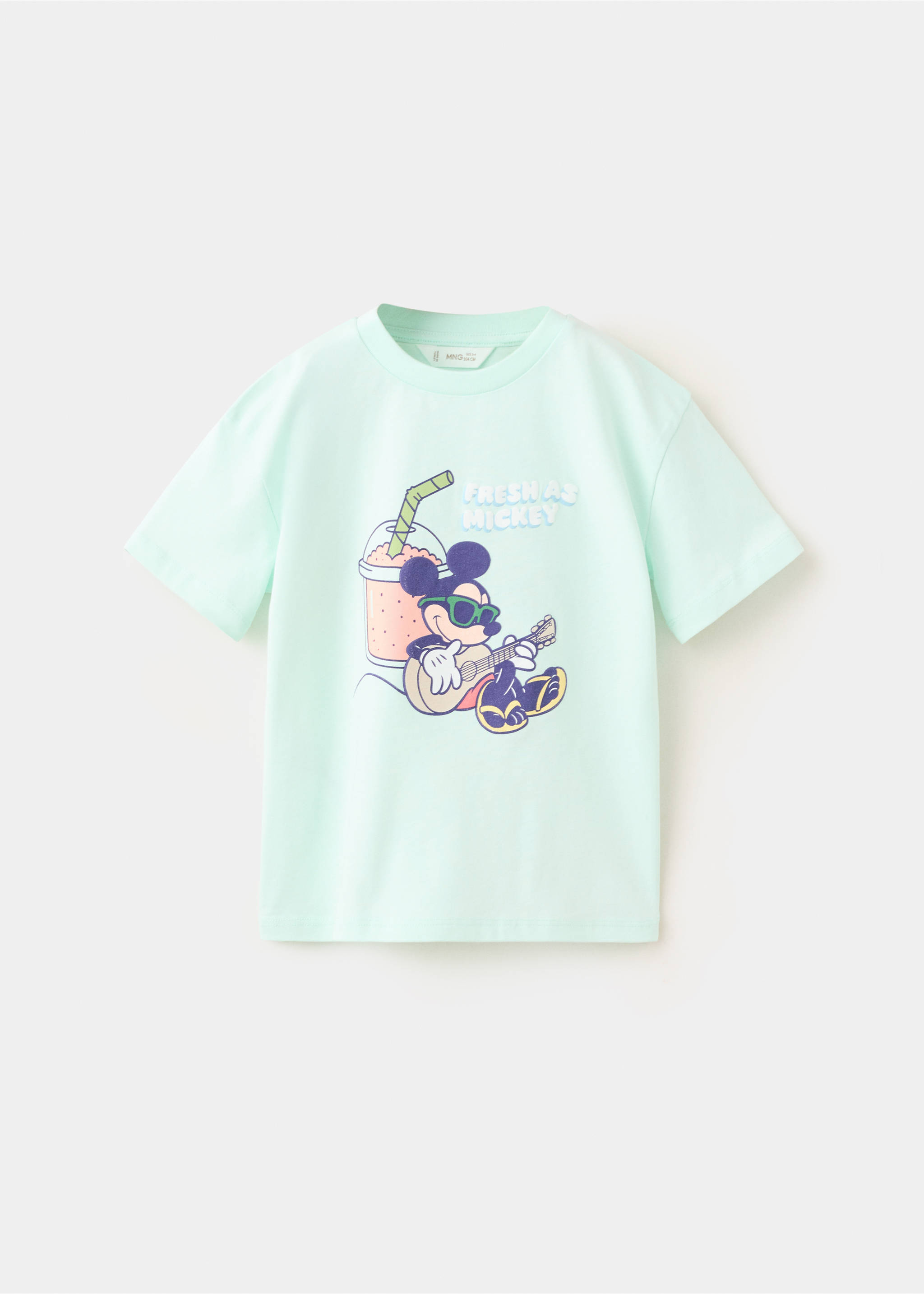 Camiseta Mickey Mouse algodón - Artículo sin modelo, Verde menta. Ref: 27017932-00.