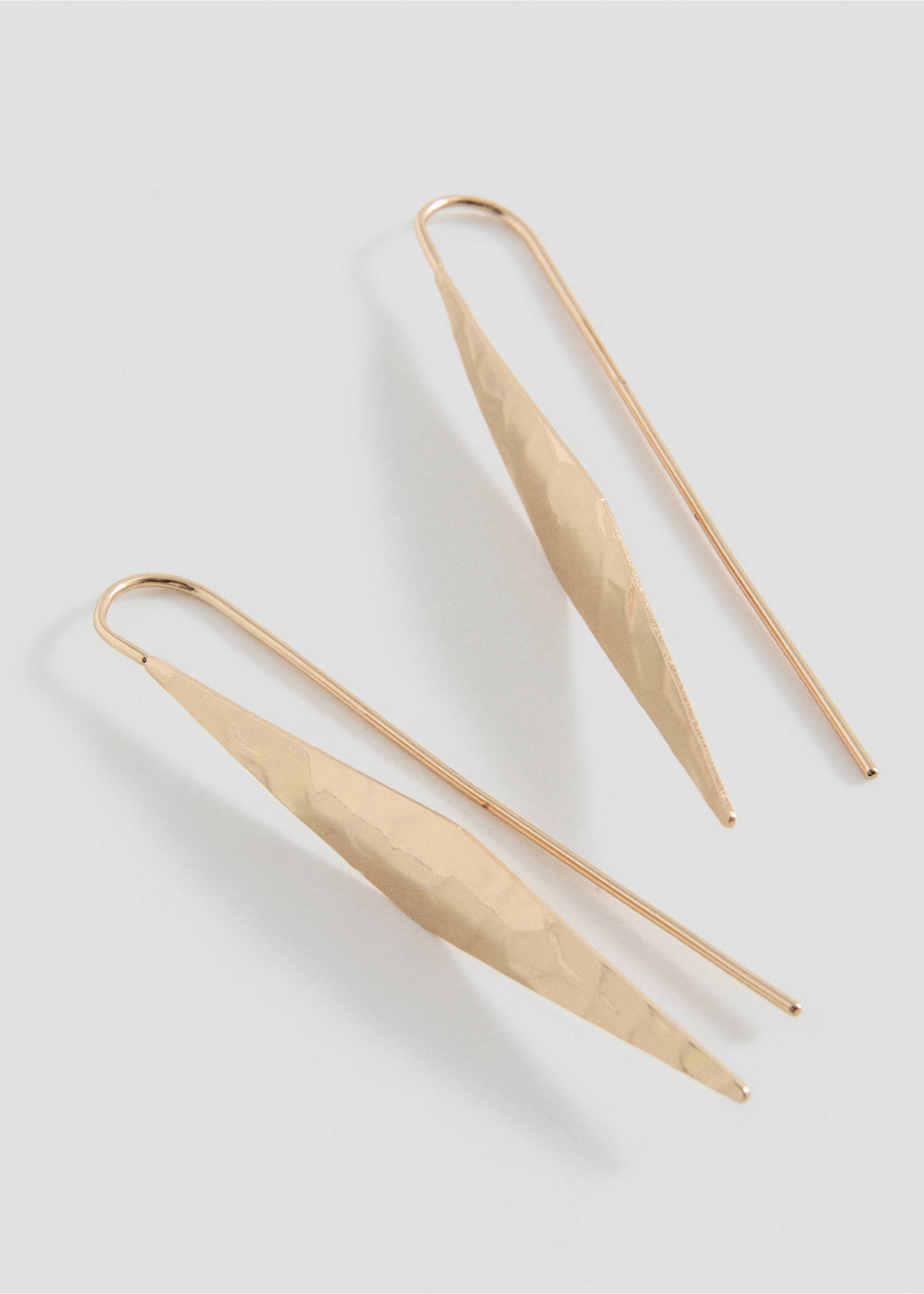 Rhombus earrings - Medium plane, Gold. Ref: 27017933-00.