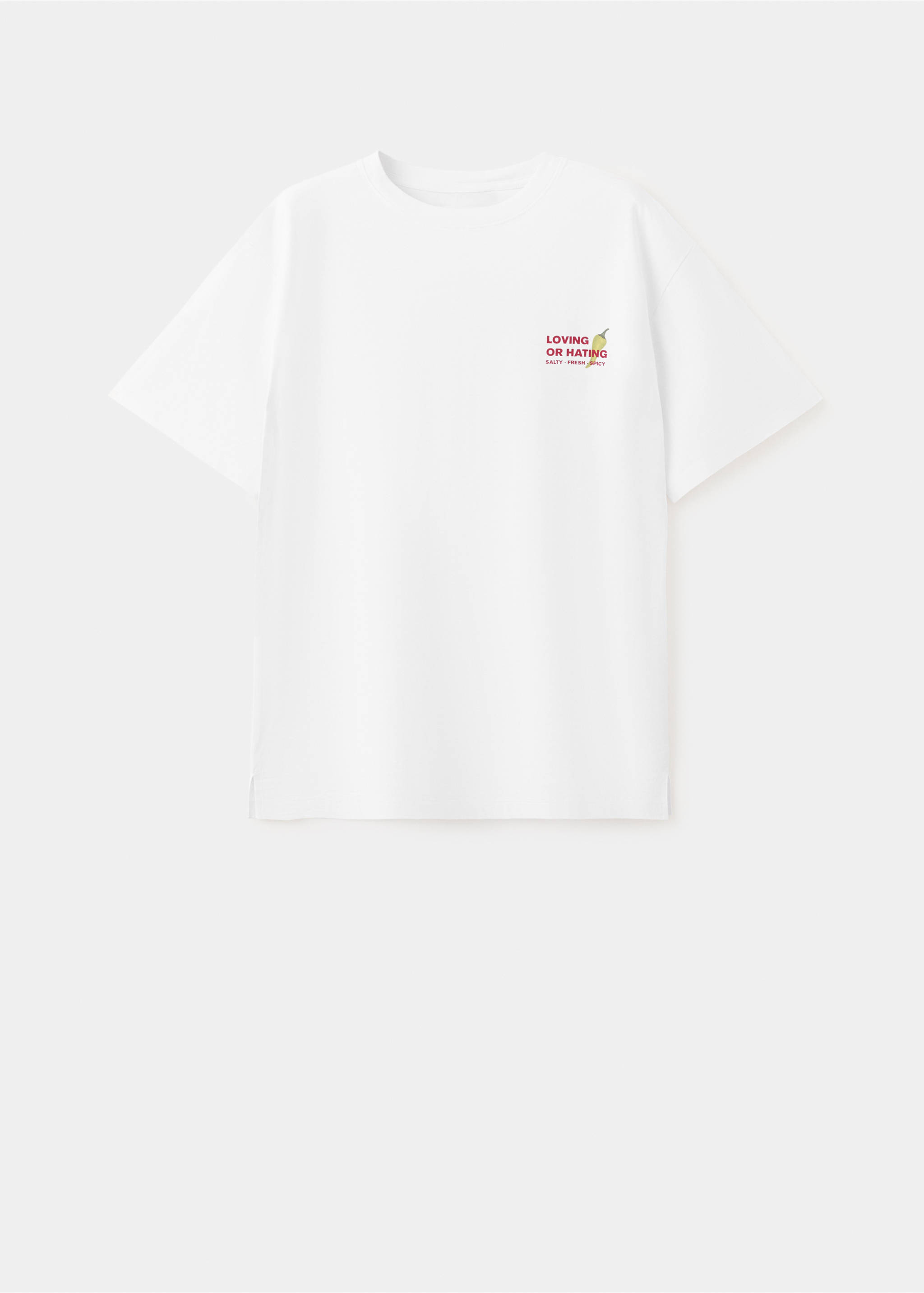 T-shirt imprimé manches courtes - Article sans modèle, Blanc cassé. Ref: 27017935-00.