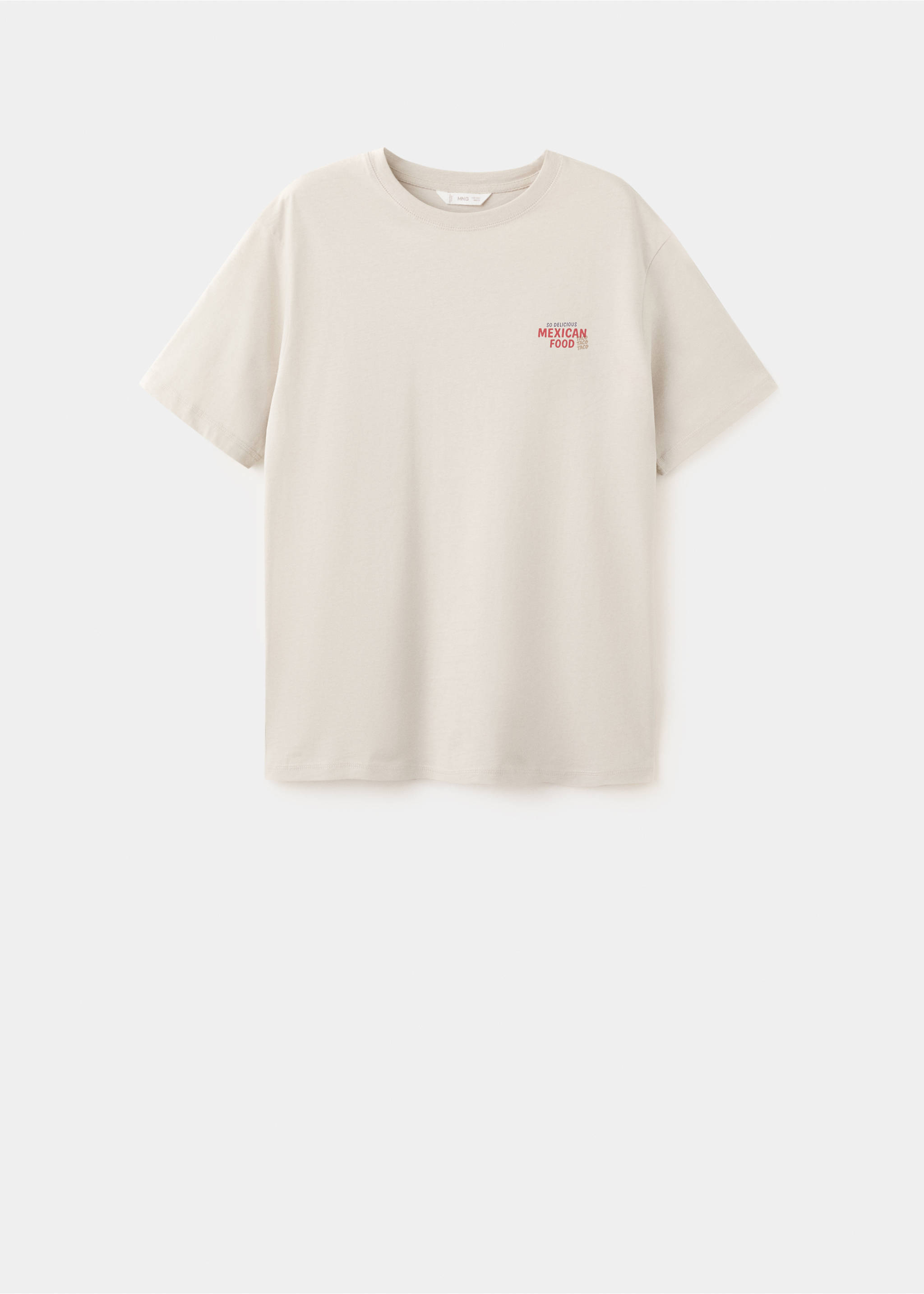 T-shirt imprimé manches courtes - Article sans modèle, Beige. Ref: 27017936-00.