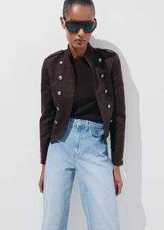Wide leg mid-rise jeans with pockets — Medium Blue 4