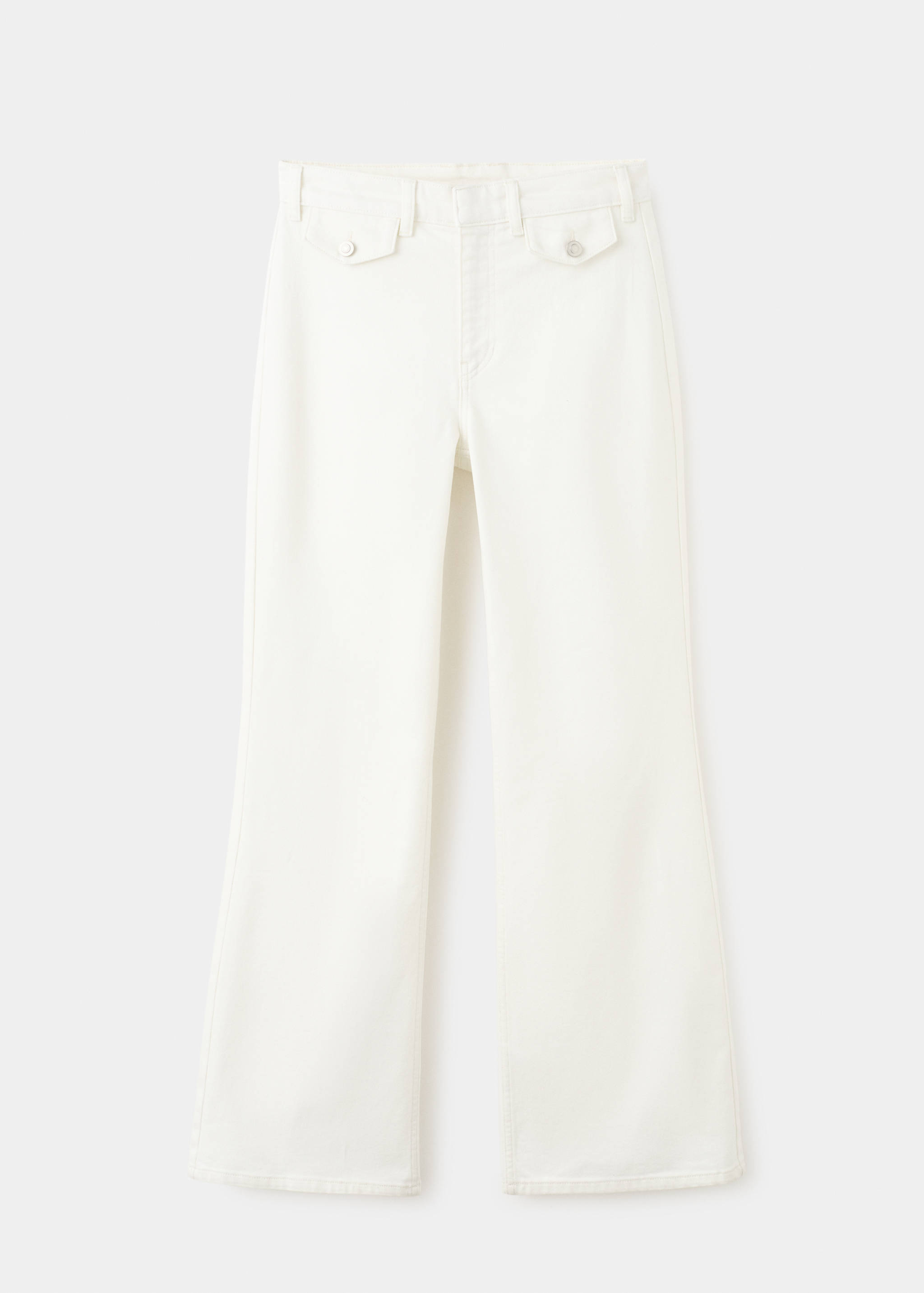 Wide leg mid-rise trousers with pockets - Article without model