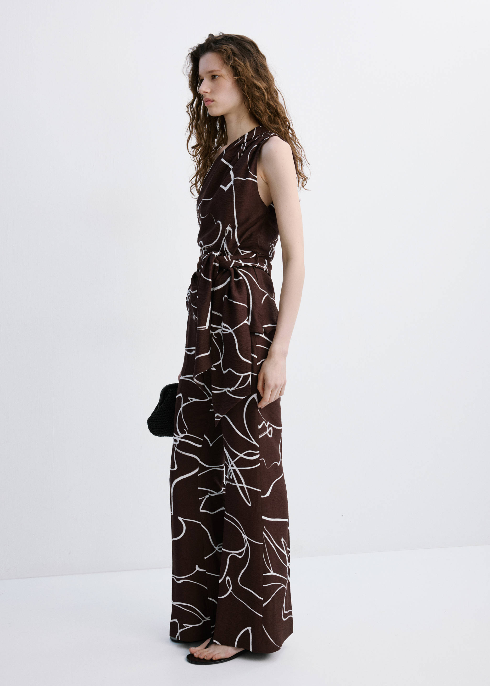 Wide leg printed trousers - General plane