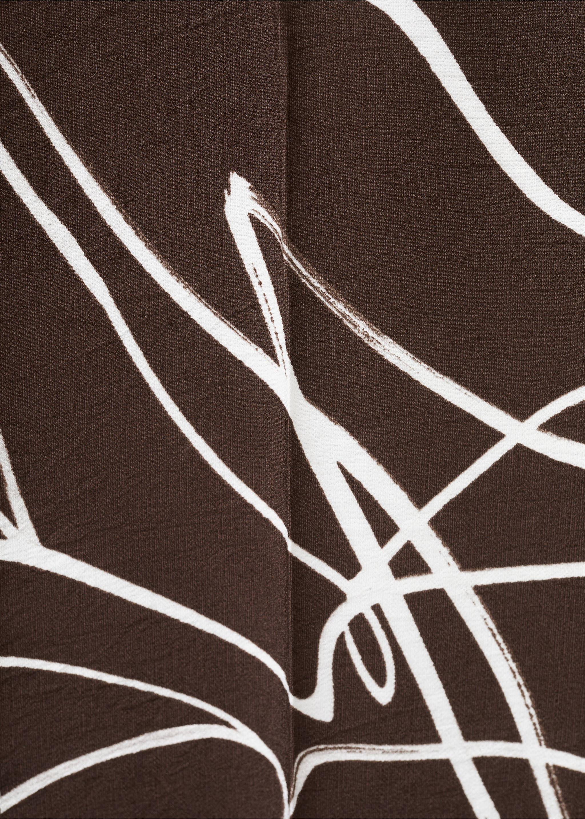 Wide leg printed trousers - Details of the article 8, Brown. Ref: 27017945-00.