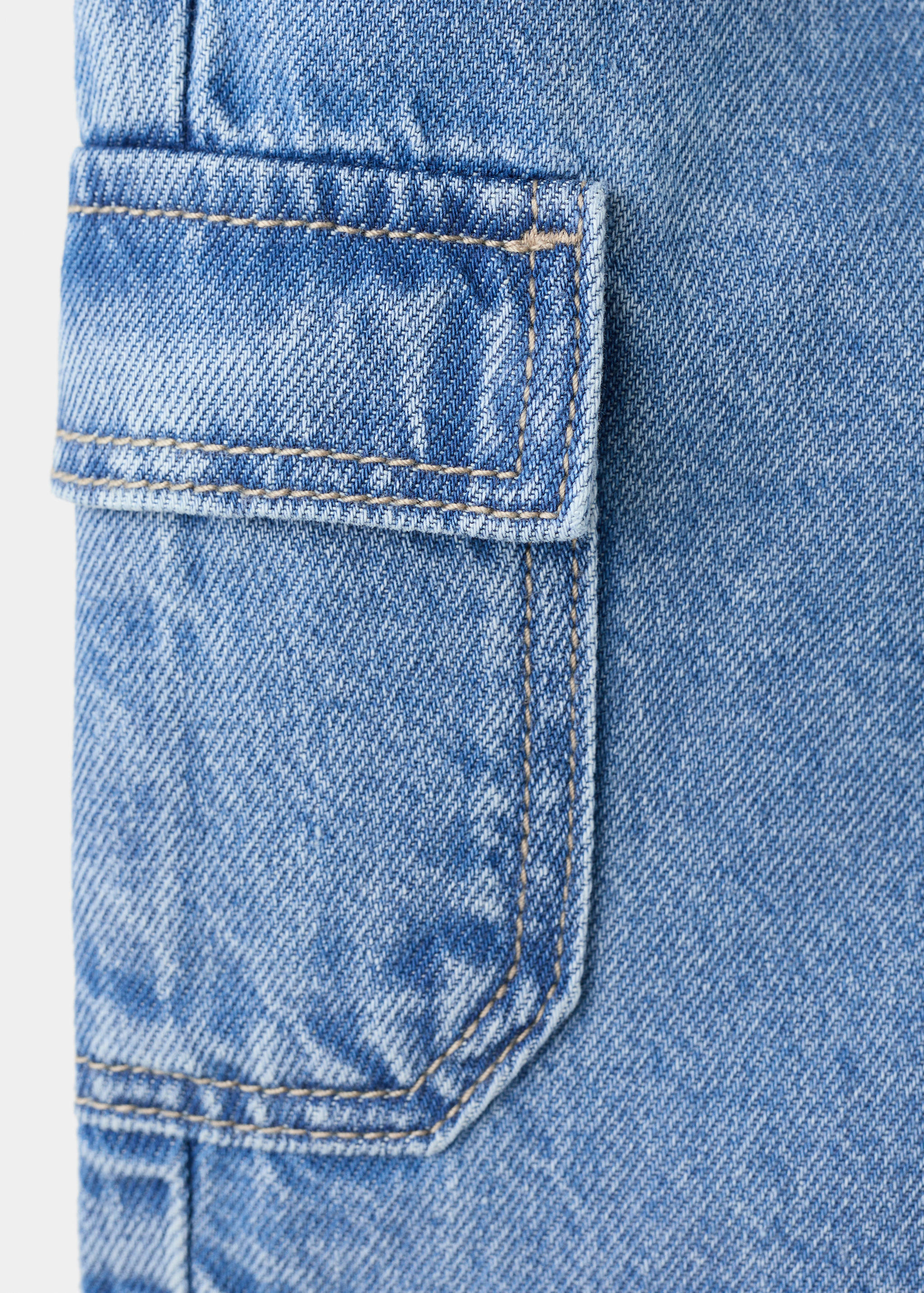 Calções de ganga de estilo cargo - Pormenor do artigo 0