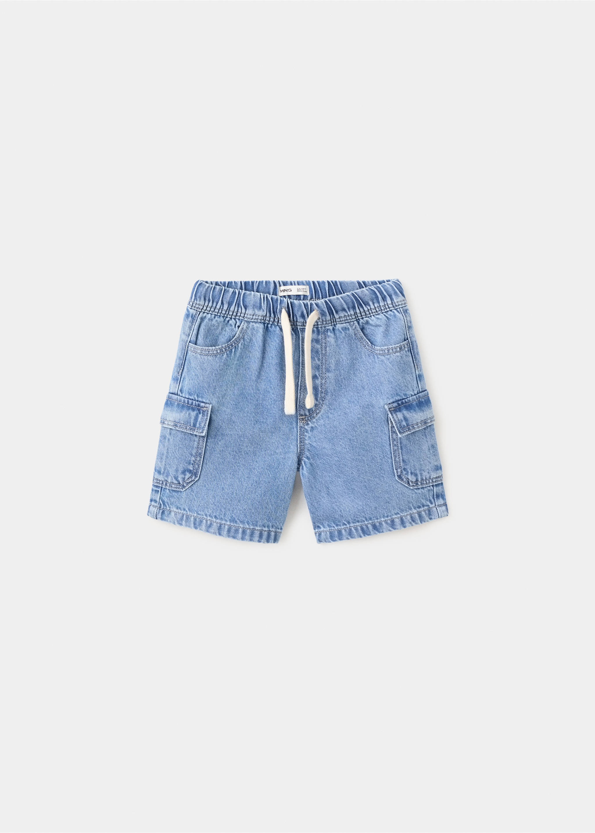 Bermudas vaqueras cargo - Artículo sin modelo, Azul medio. Ref: 27018265-00.