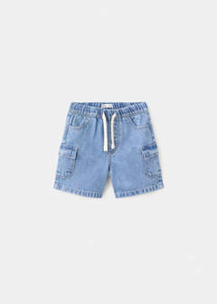 Denim cargo shorts — Medium Blue 2