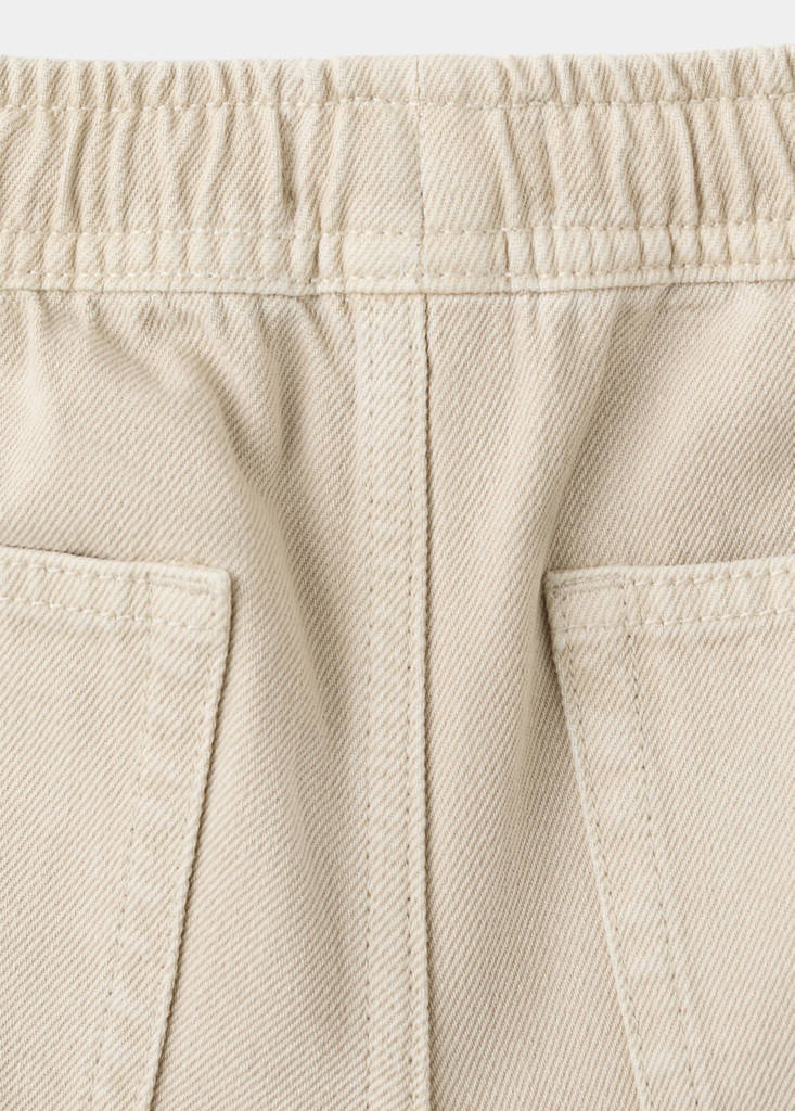 Straight cotton Bermuda shorts — Sand