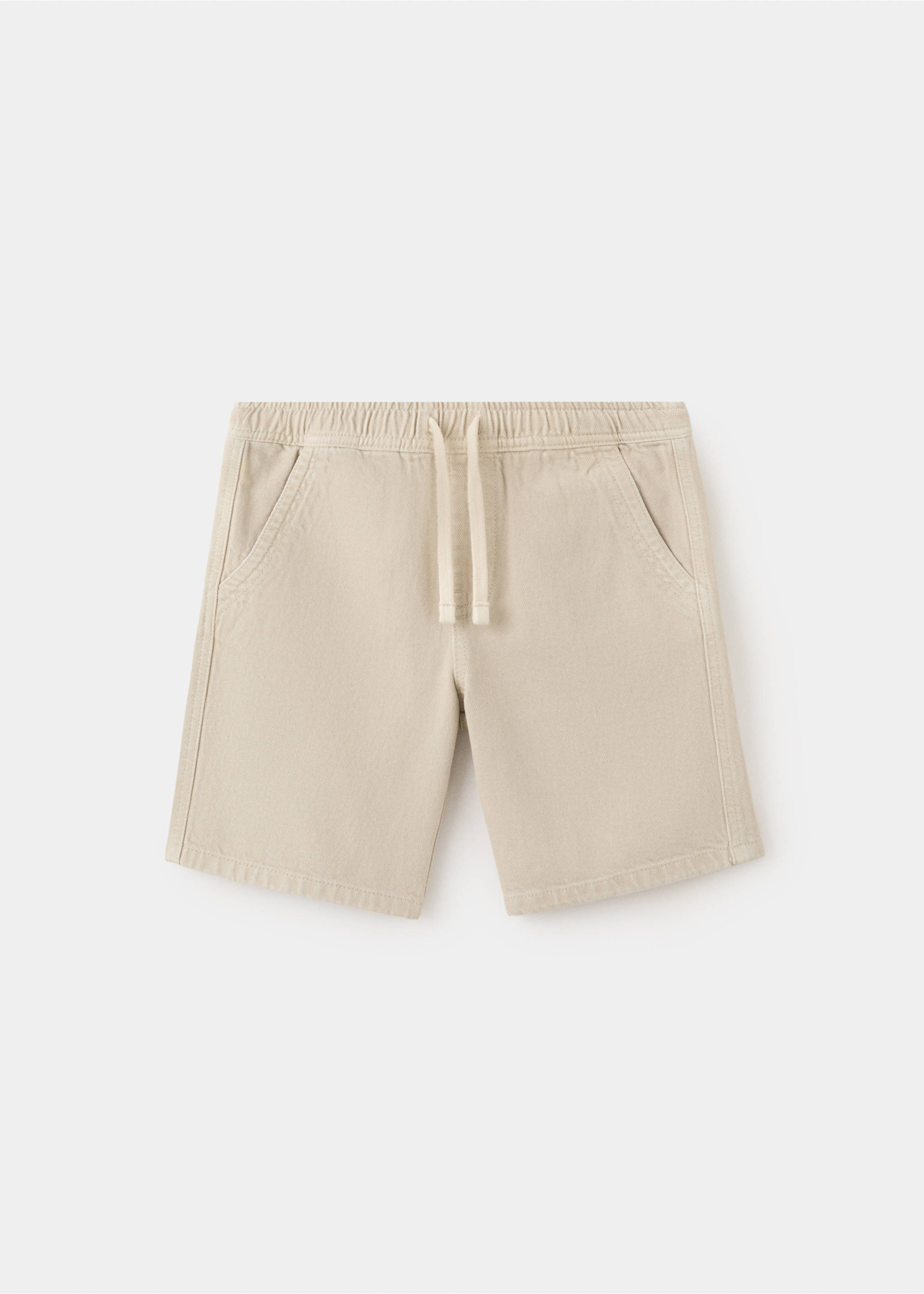 Straight cotton Bermuda shorts - Article without model, Sand. Ref: 27018266-00.