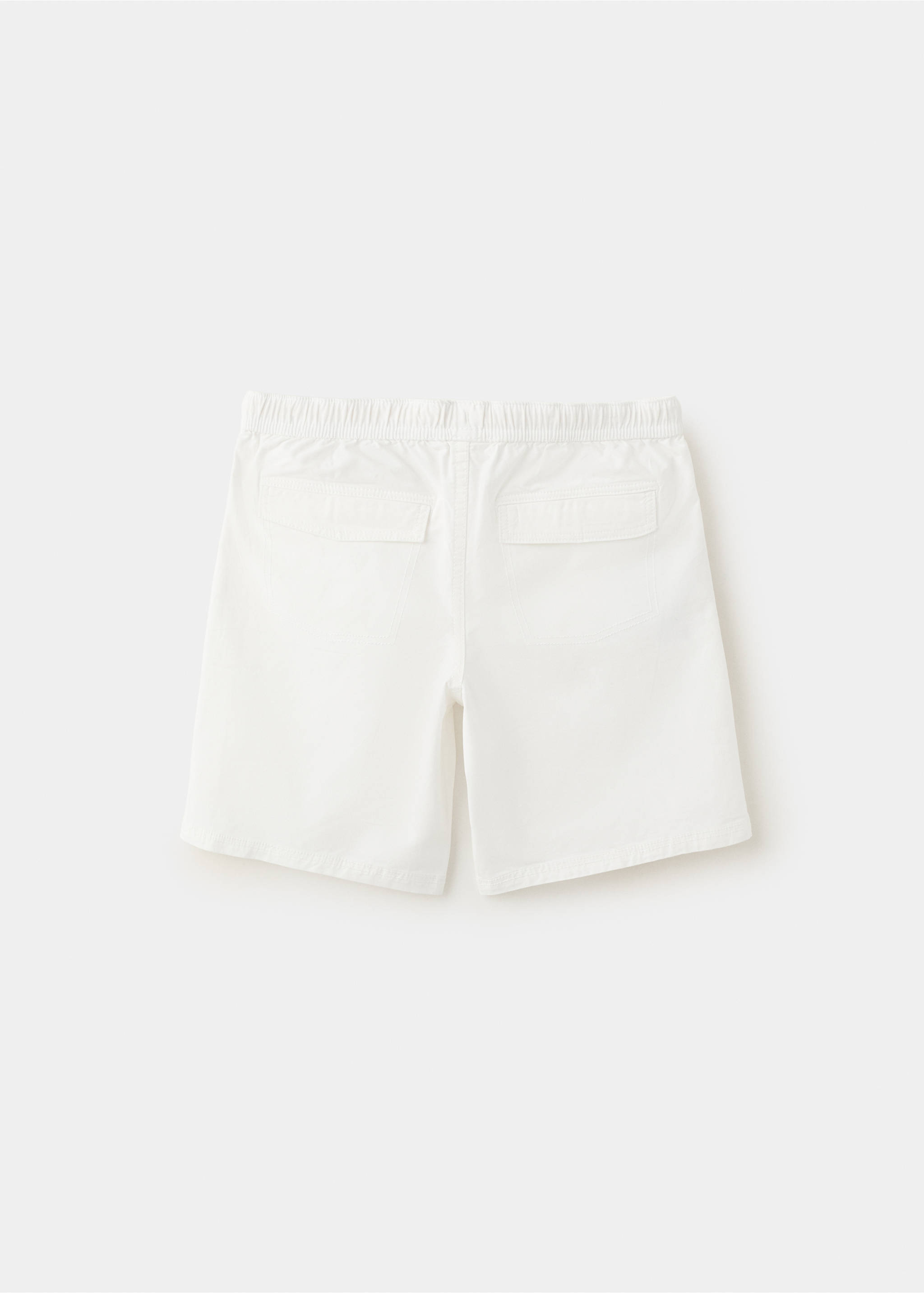 Bermudas algodón cordón - Reverso del artículo, Blanco roto. Ref: 27018268-00.