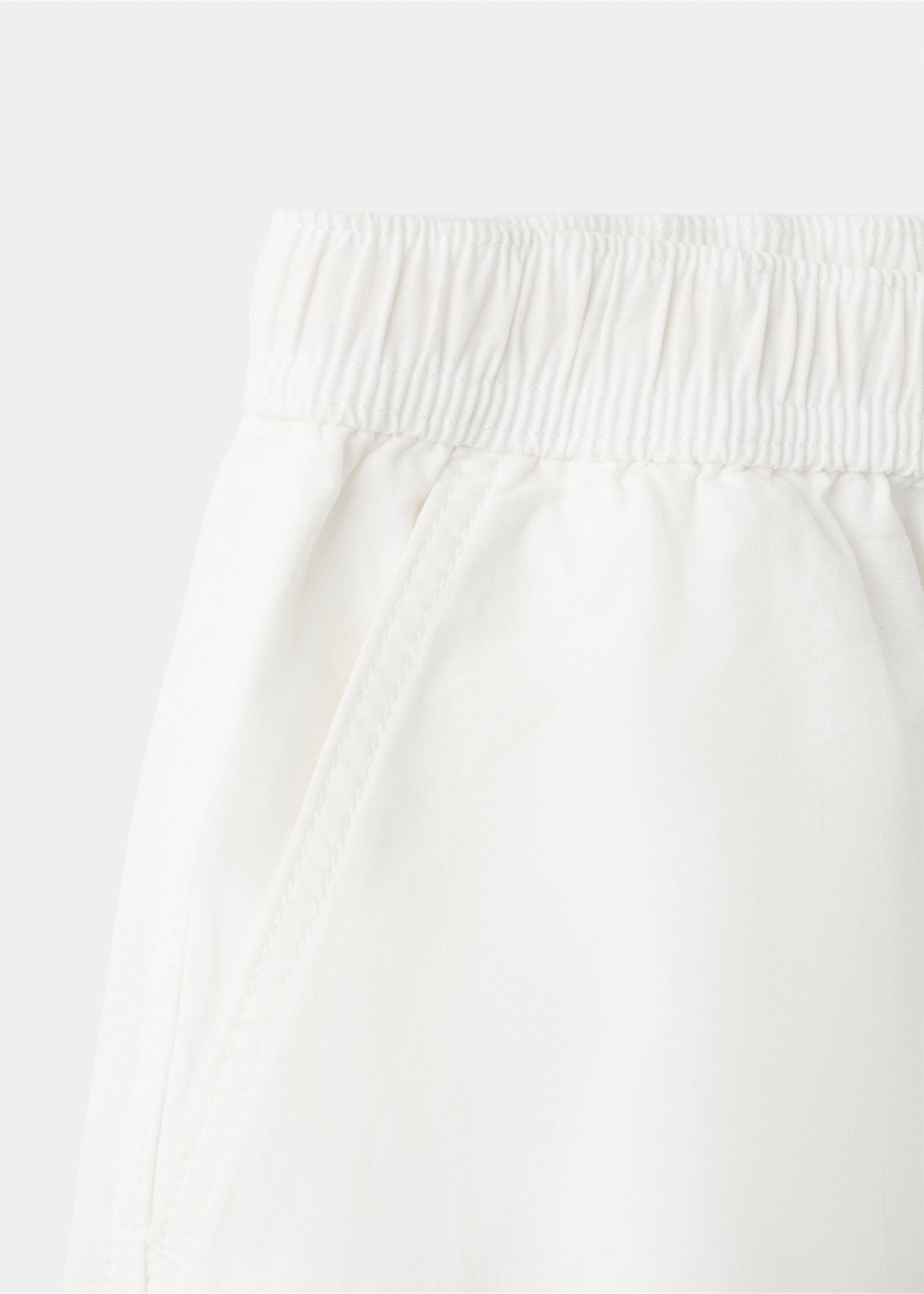Cotton shorts with drawstring - Details of the article 8, Off White. Ref: 27018268-00.