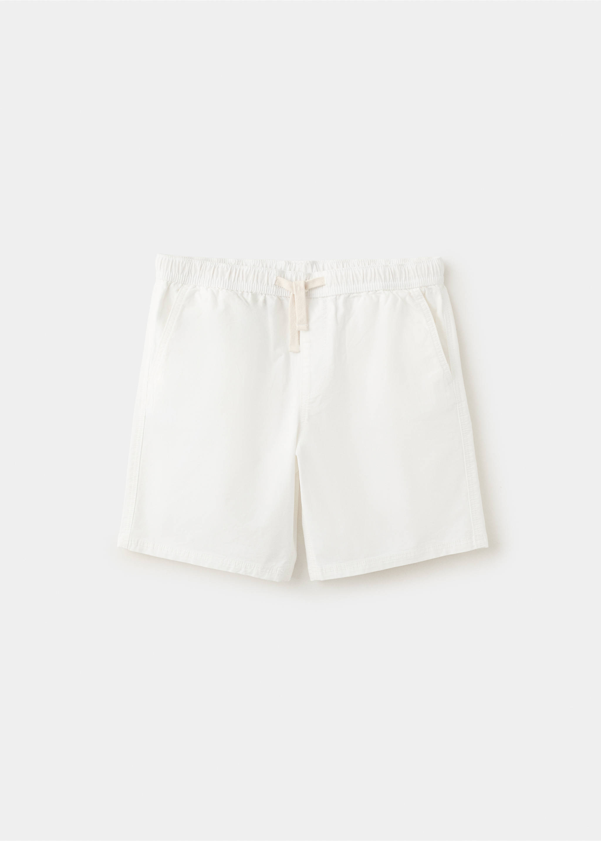 Cotton shorts with drawstring - Article without model, Off White. Ref: 27018268-00.