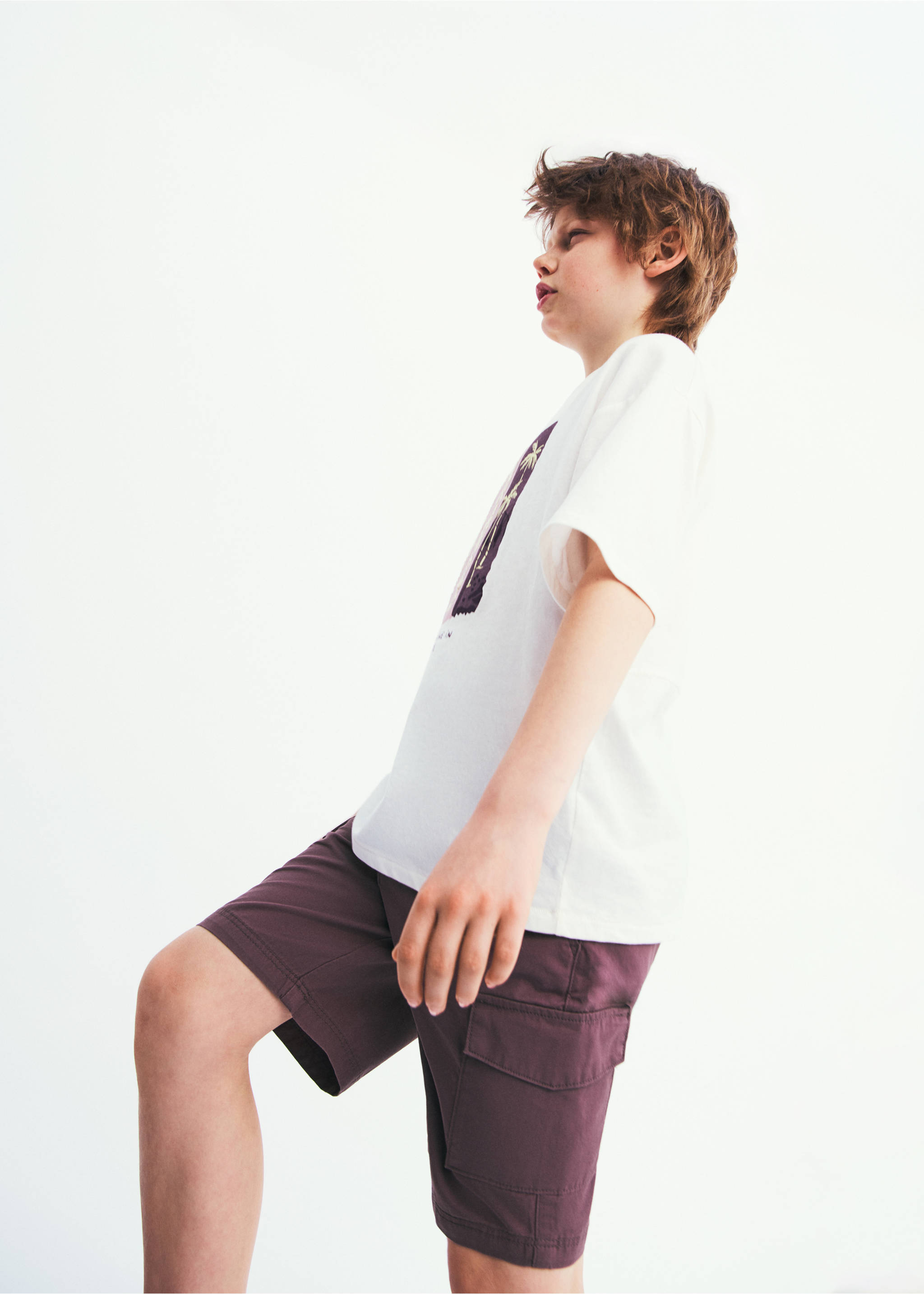 Cargo pockets Bermuda shorts - Medium plane, Purple. Ref: 27018269-00.
