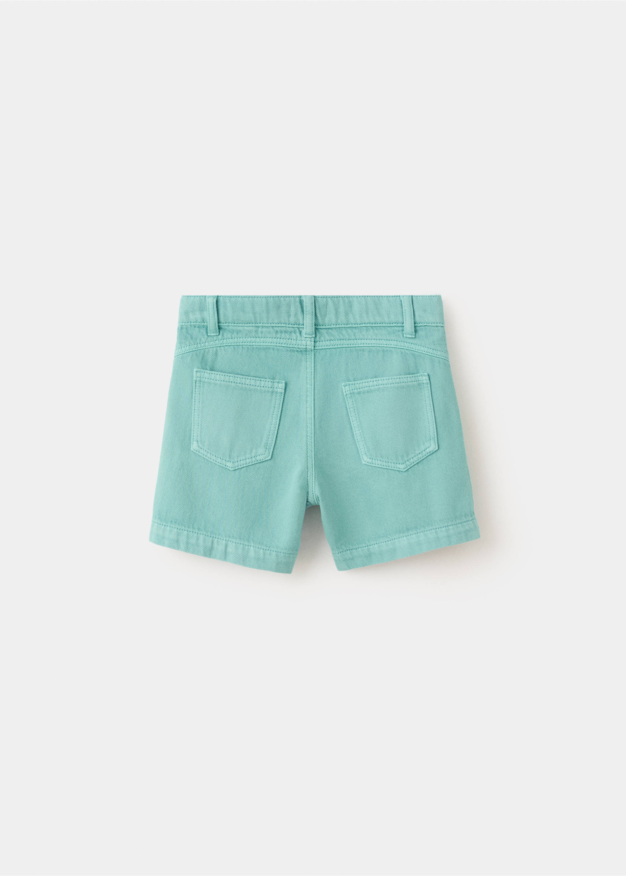 Denim Bermuda shorts - Reverse of the article, Turquoise. Ref: 27018271-00.