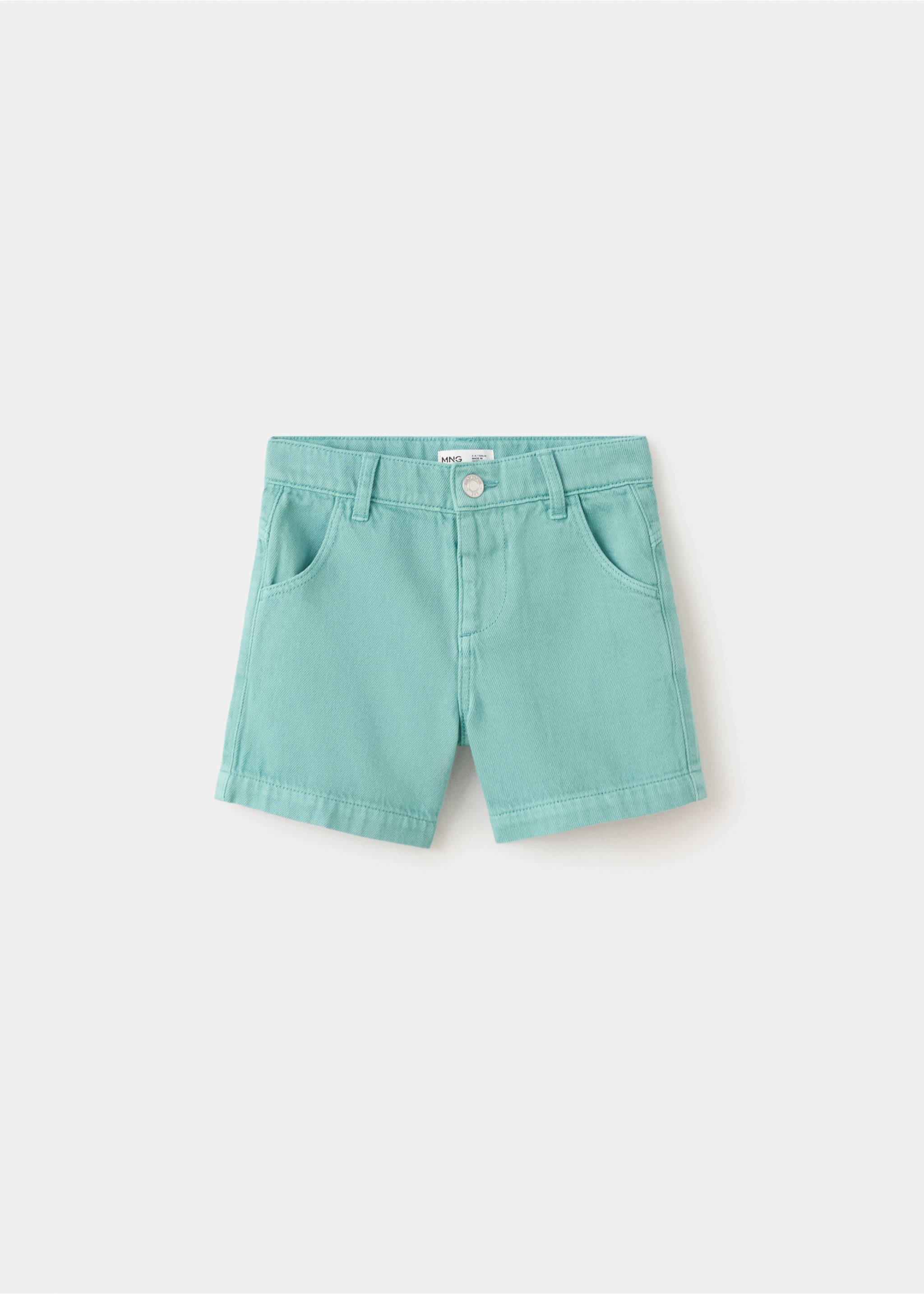 Denim Bermuda shorts - Article without model, Turquoise. Ref: 27018271-00.