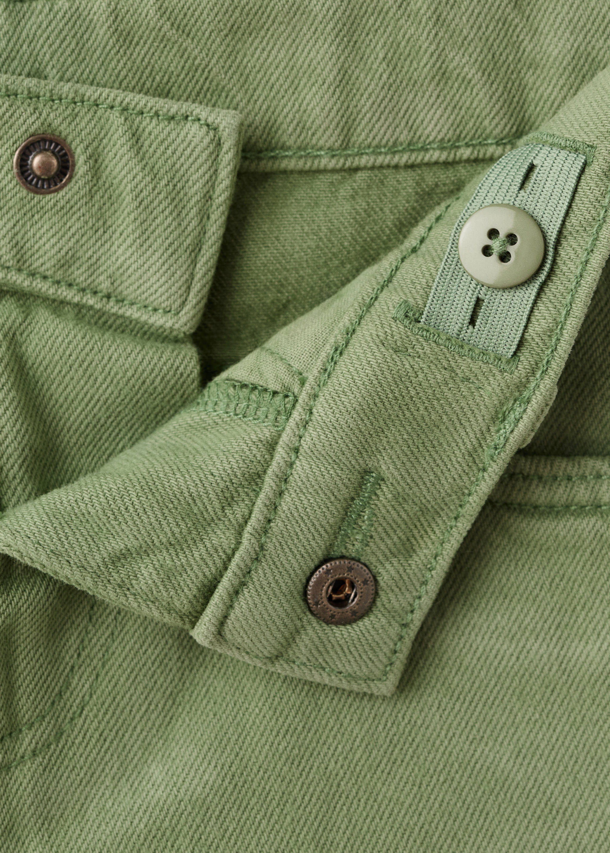 Straight-fit denim bermuda shorts - Details of the article 0