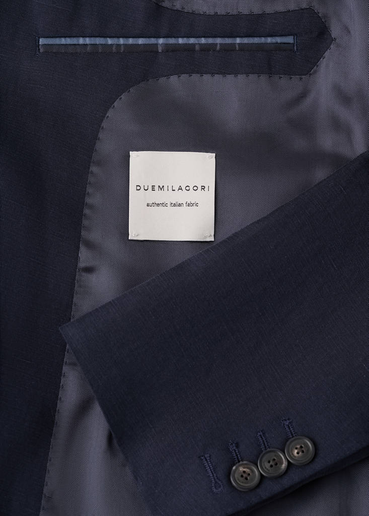 Slim fit double-breasted suit blazer — Navy