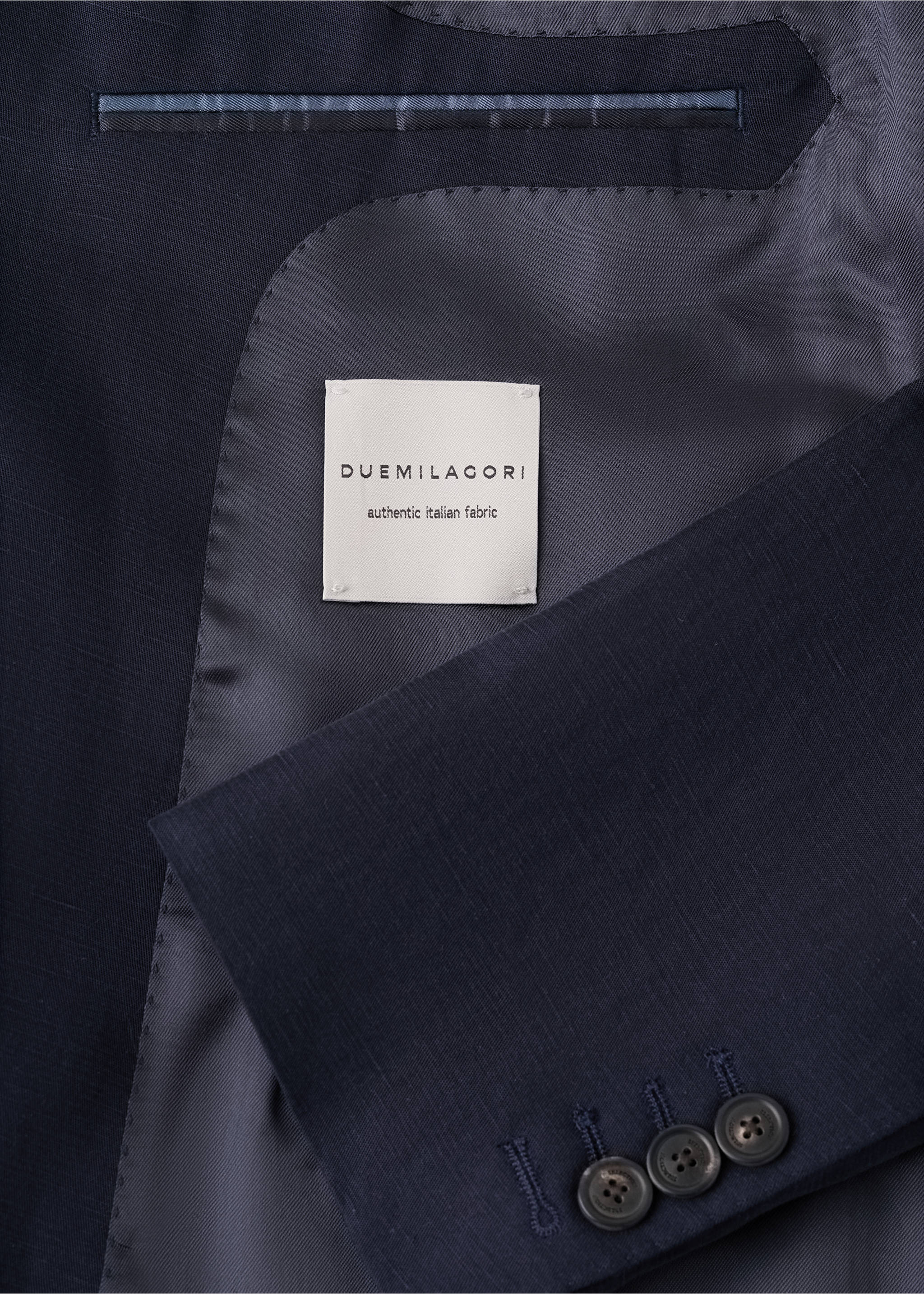 Gekruist slim fit colbert - Detail van het artikel 0, Marineblauw. Ref: 27018274-00.
