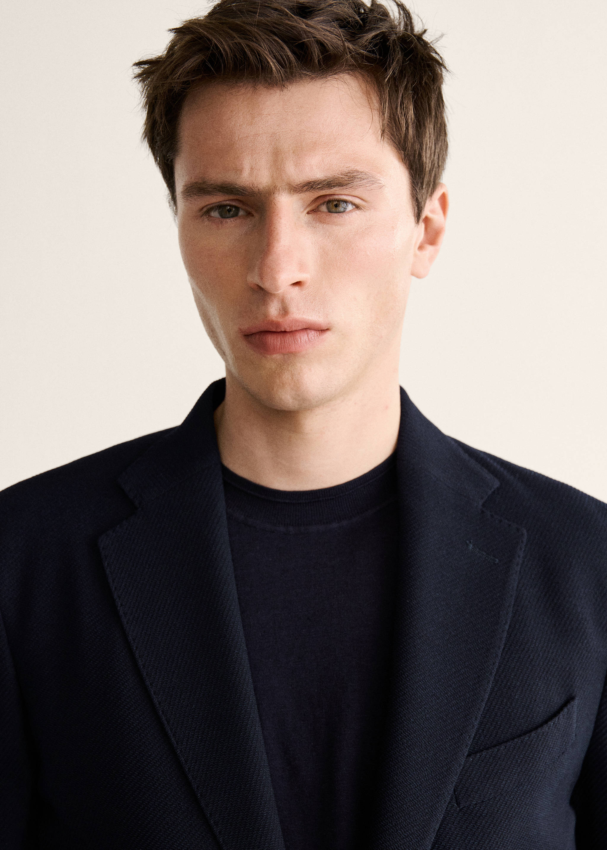 Slim-fit wool blazer - Details of the article 1