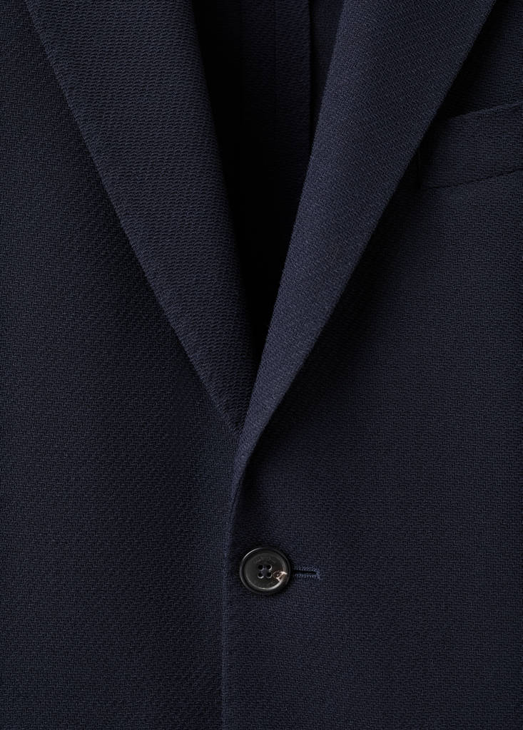 Slim-fit wool blazer — Navy