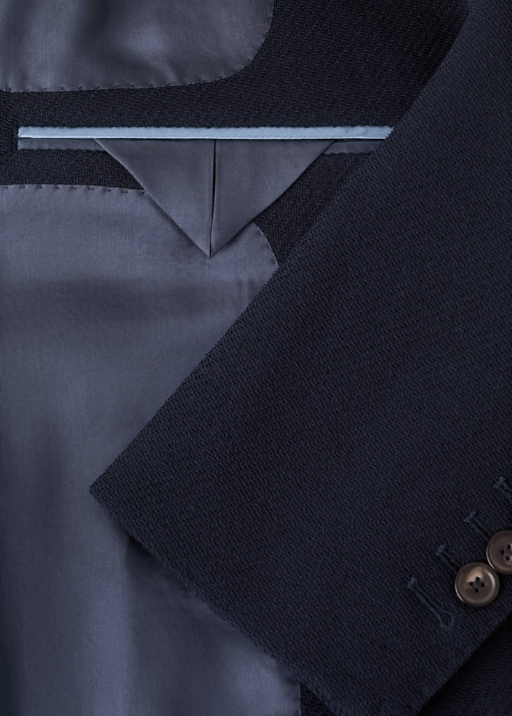 Slim-fit wool blazer — Navy