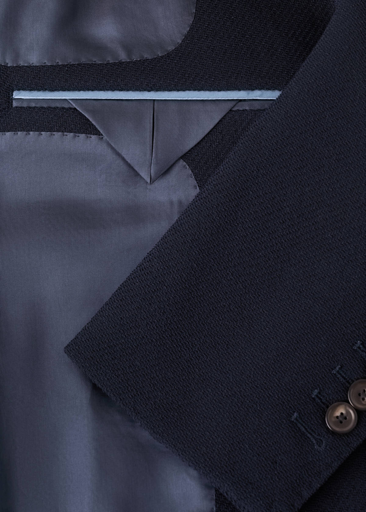 Slim-fit wool blazer — Navy