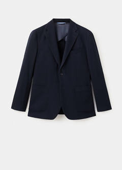 Slim-fit wool blazer — Navy 7