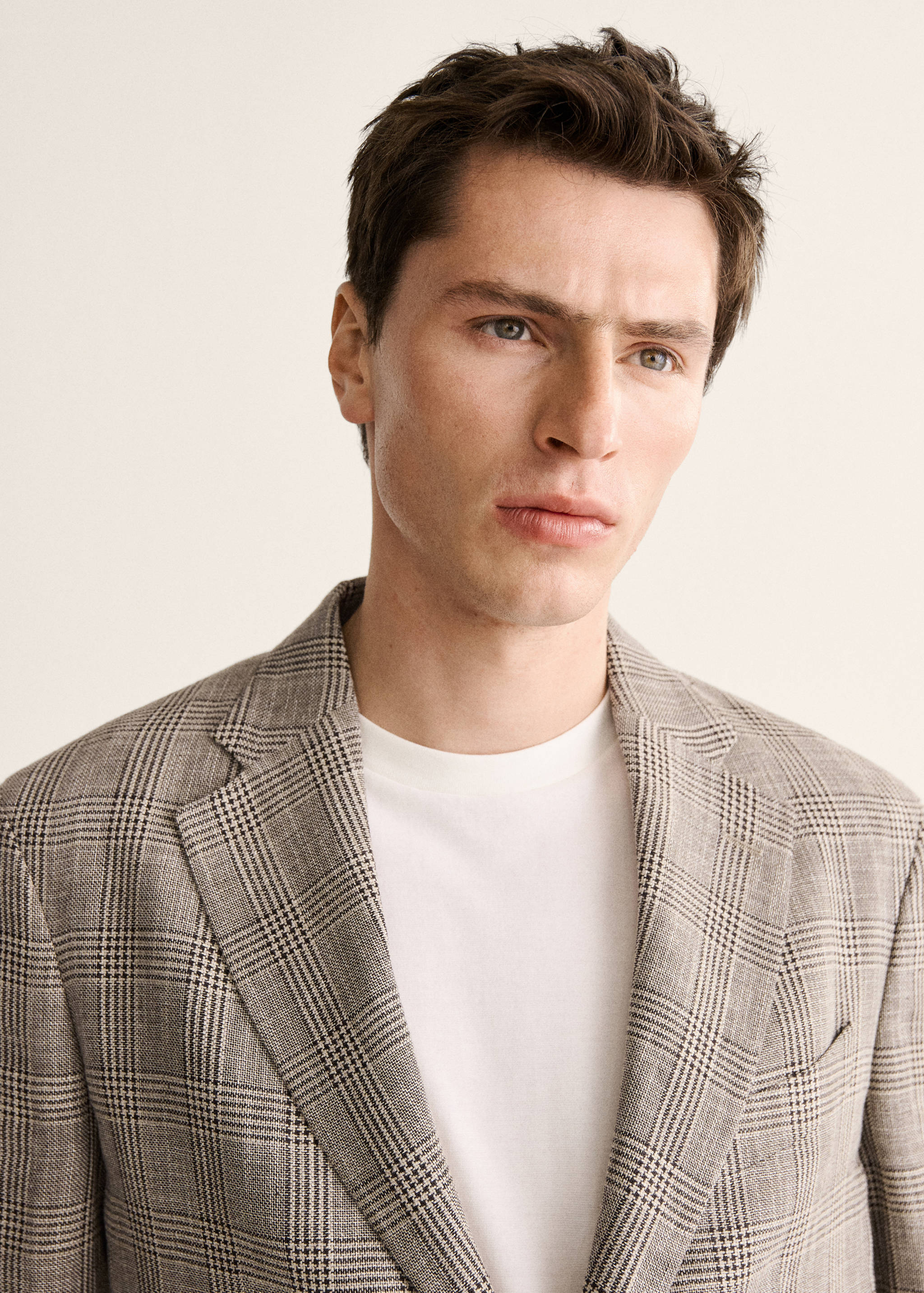 Veste slim fit à carreaux Prince de Galles - Détail de l'article 1