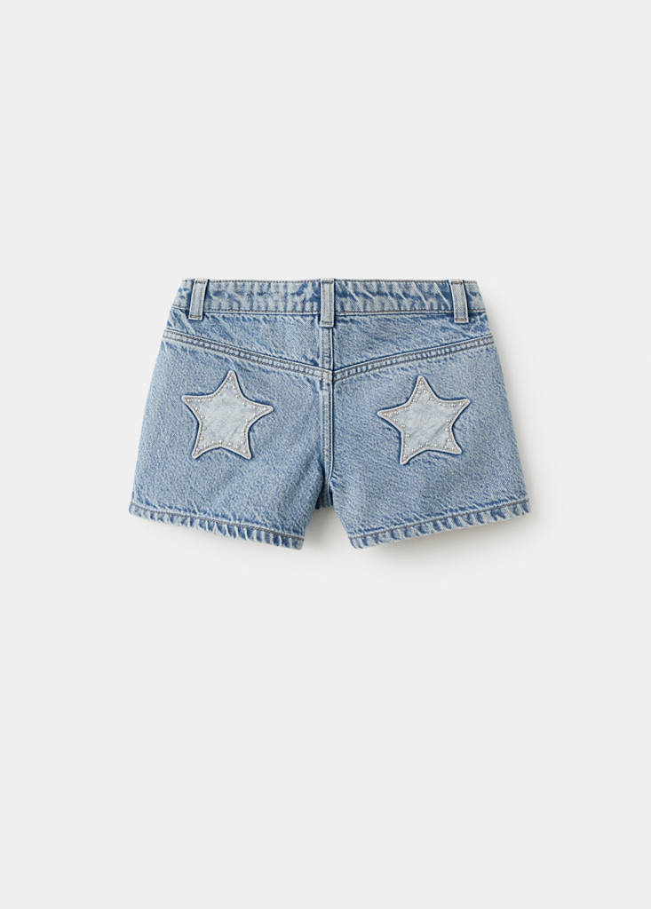 Star detail shorts — Medium Blue